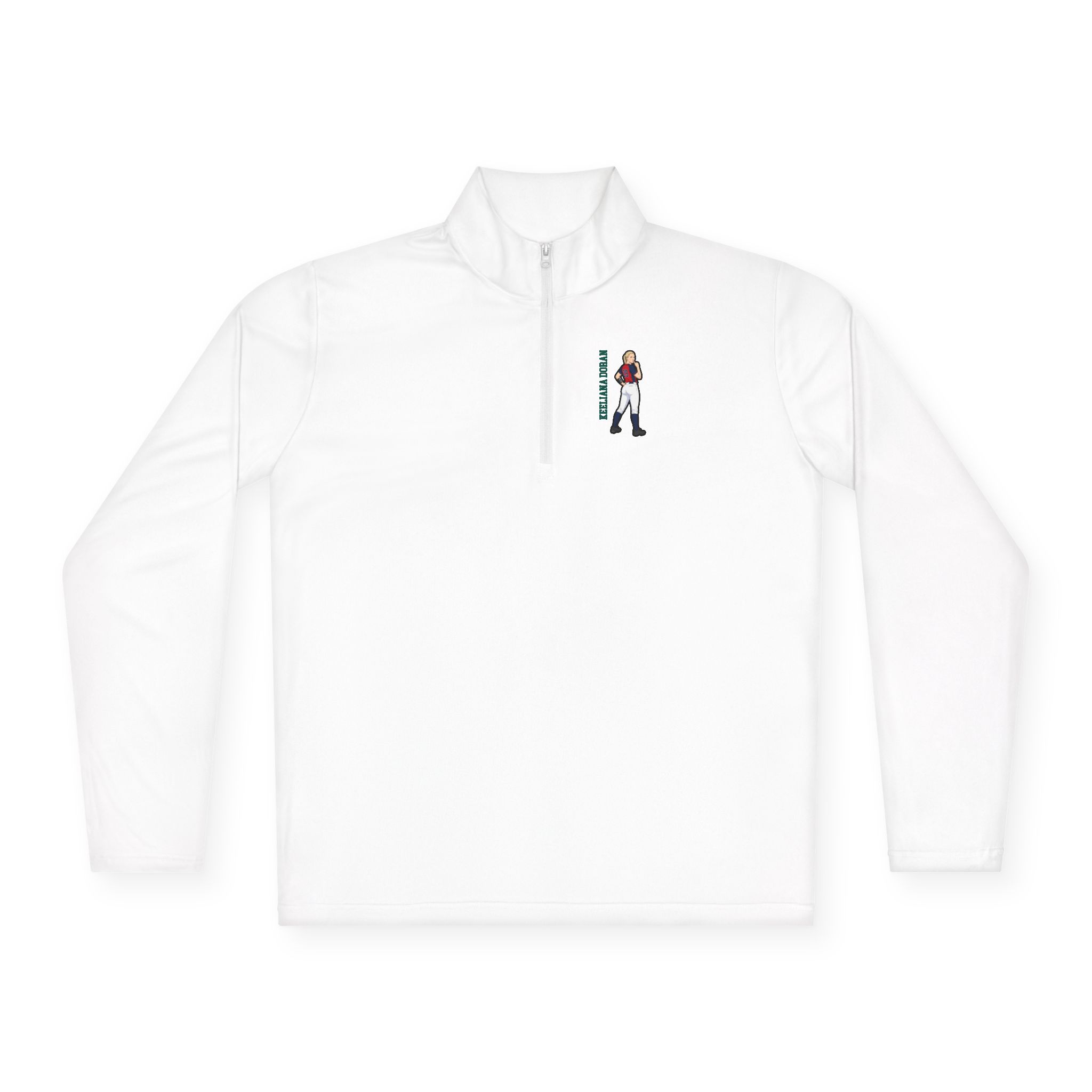 Q-Zip Pullover — character_name_vertical in White