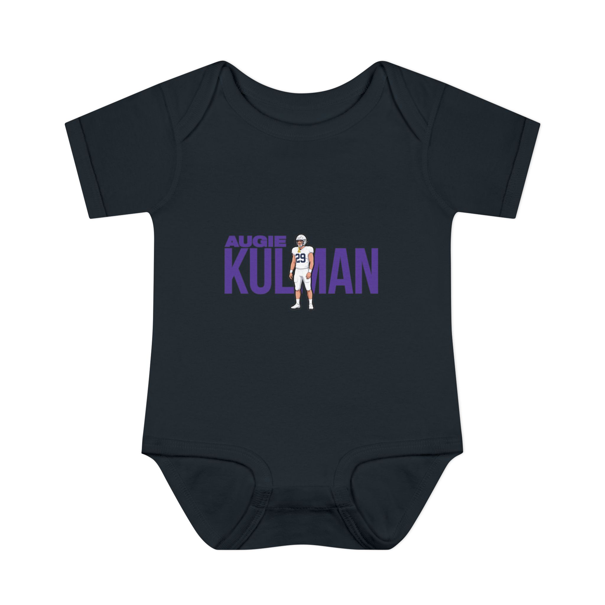 Baby Onesie — character_player_name in Black