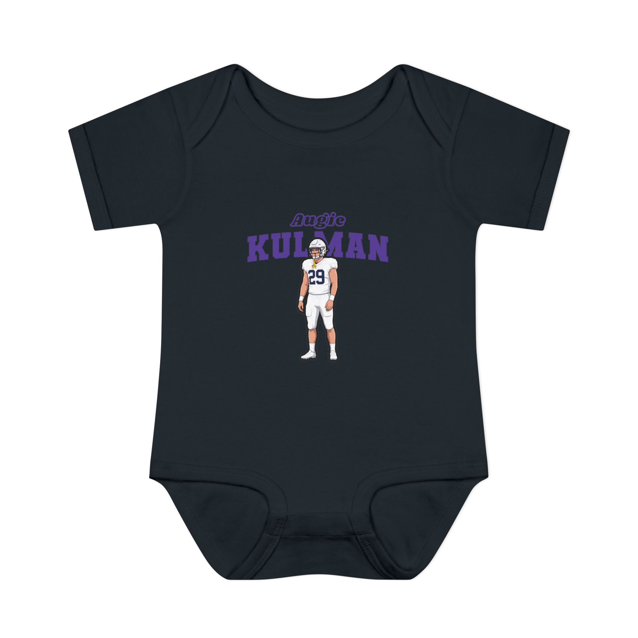 Baby Onesie — character_name_arch in Black