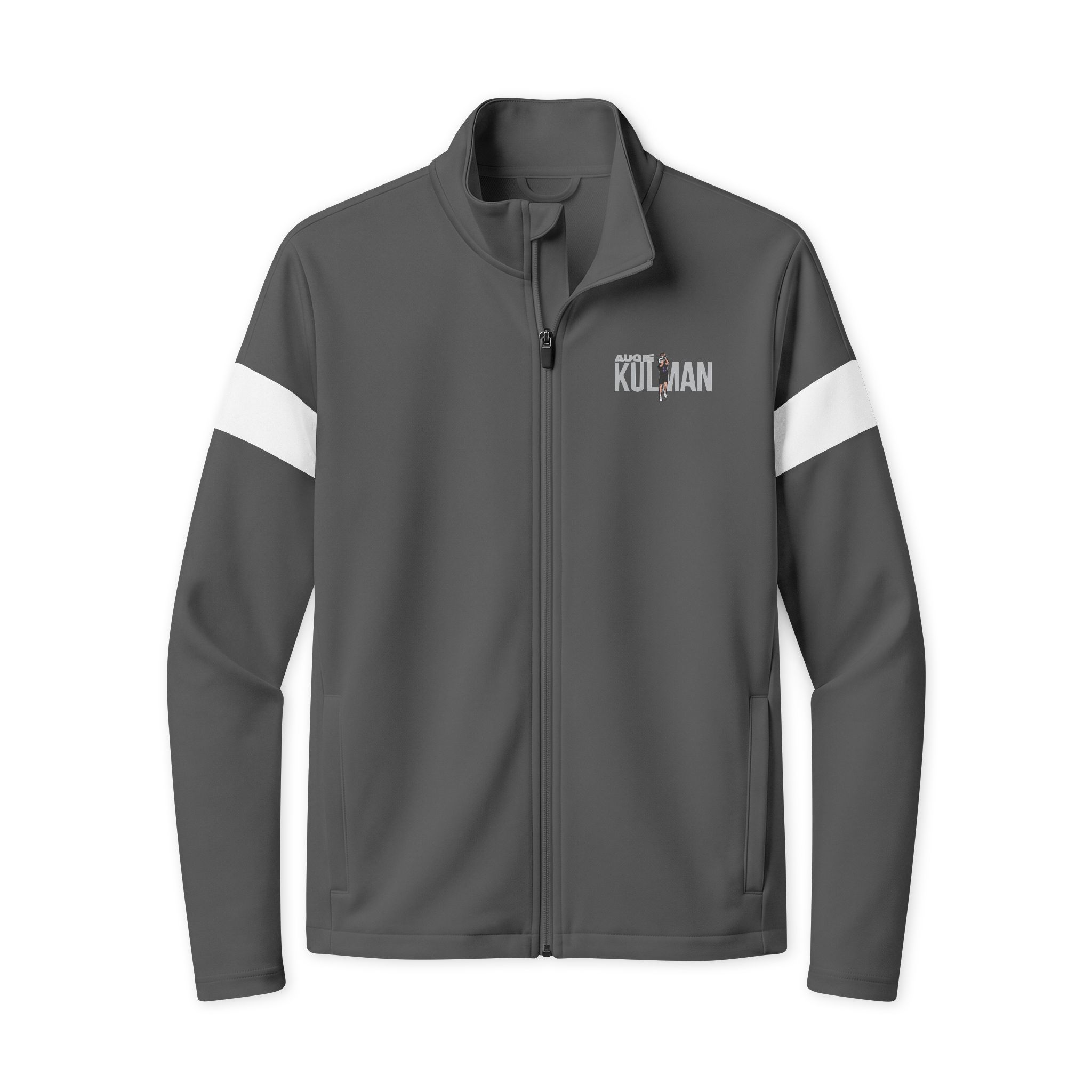 Travel Full-Zip Jacket — character_player_name in Iron Grey/ White