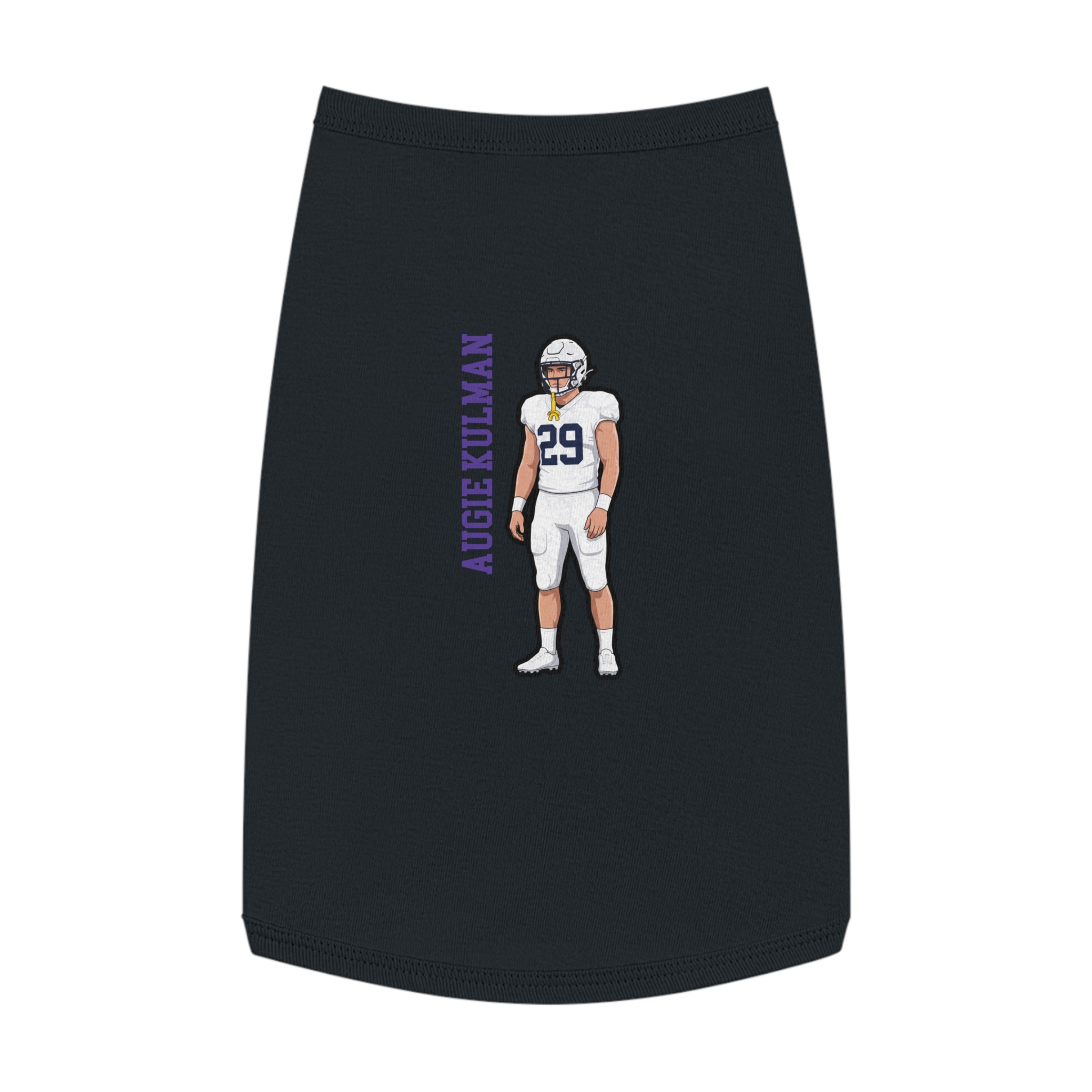 Pet Tank Top — character_name_vertical in Black