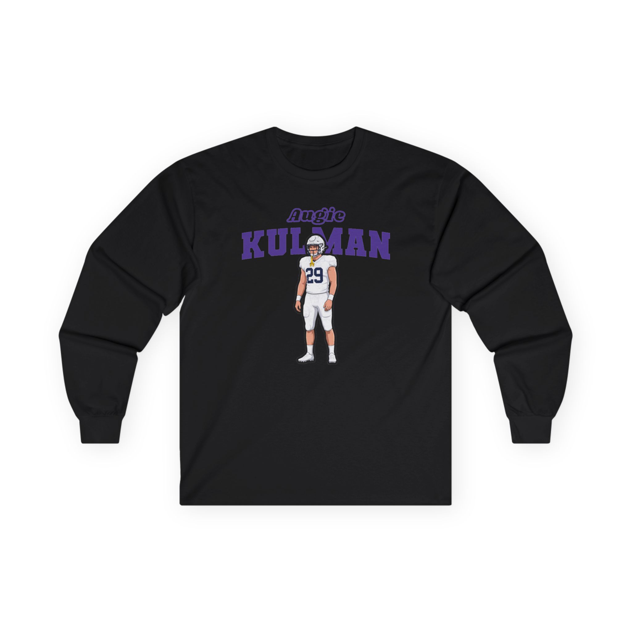 Long Sleeve Tee — character_name_arch in Black