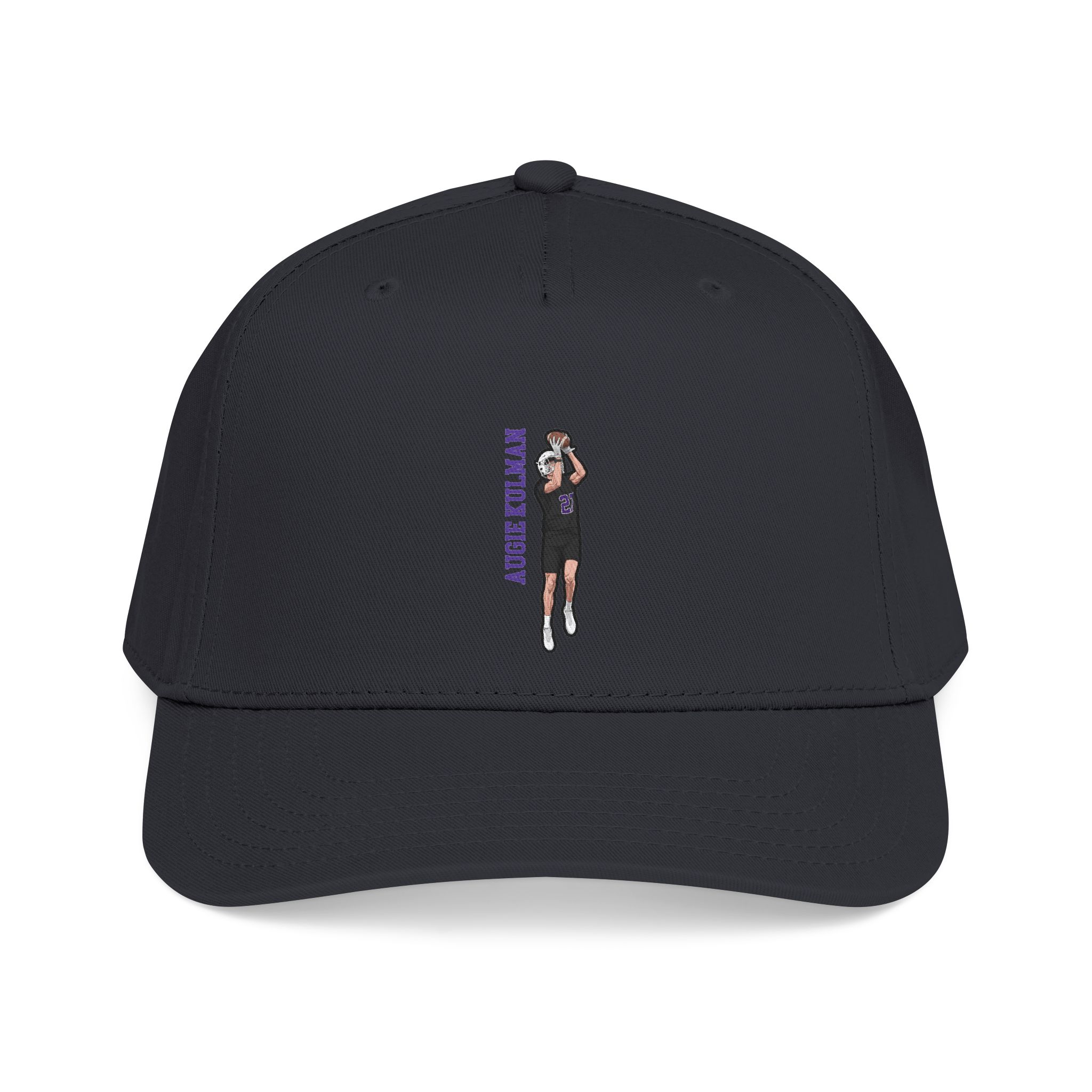Baseball Cap — character_name_vertical in Black