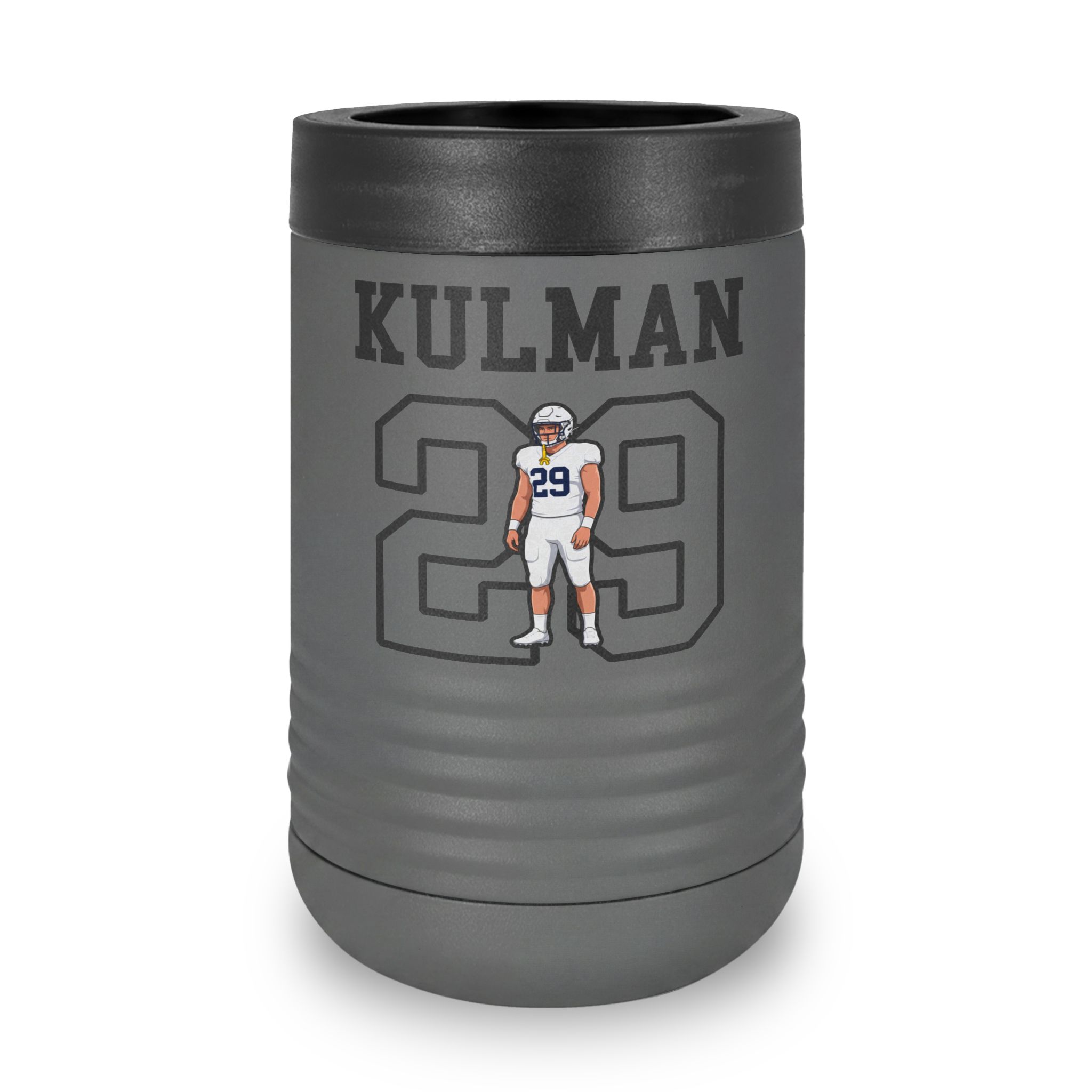Stainless Can Cooler — character_shirsey in Grey