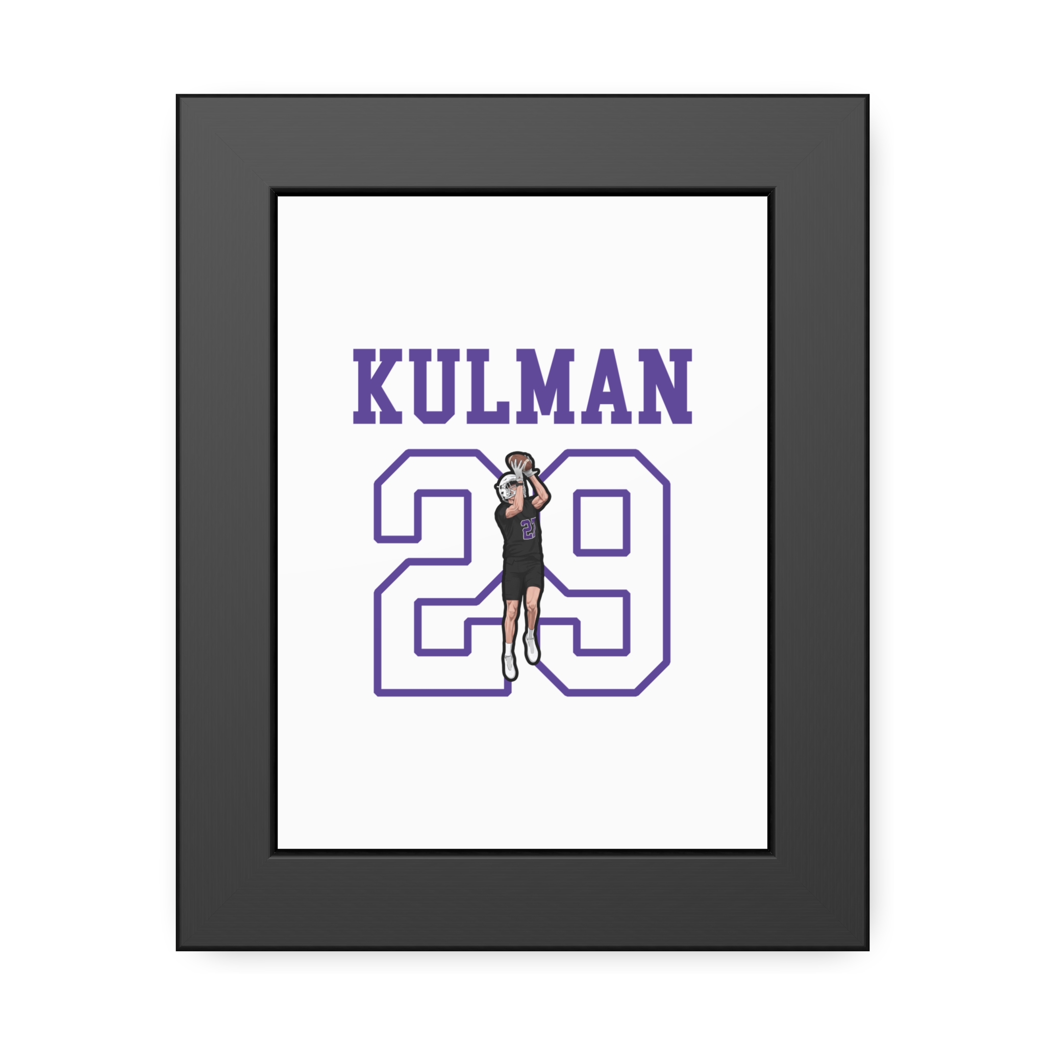 Framed Poster — character_shirsey in Black