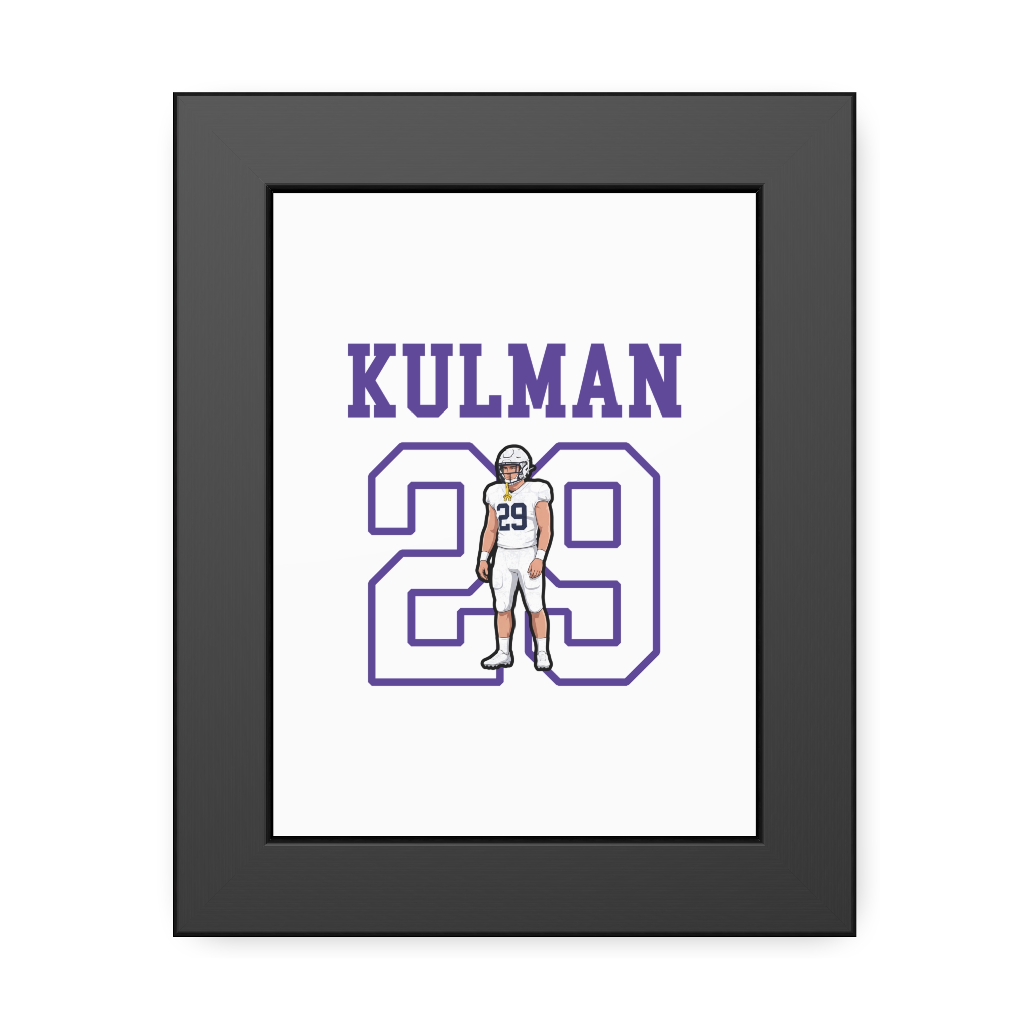 Framed Poster — character_shirsey in Black