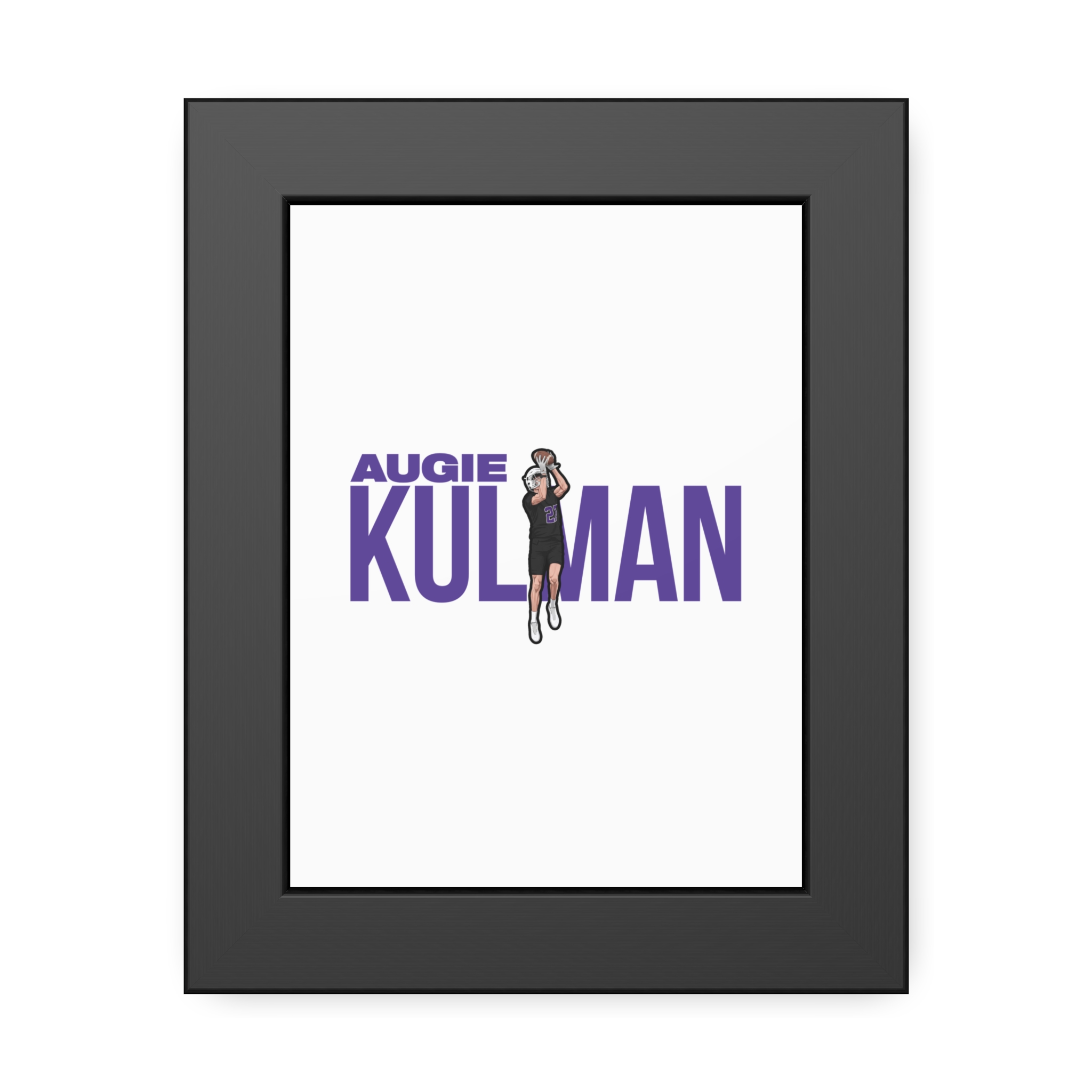 Framed Poster — character_player_name in Black