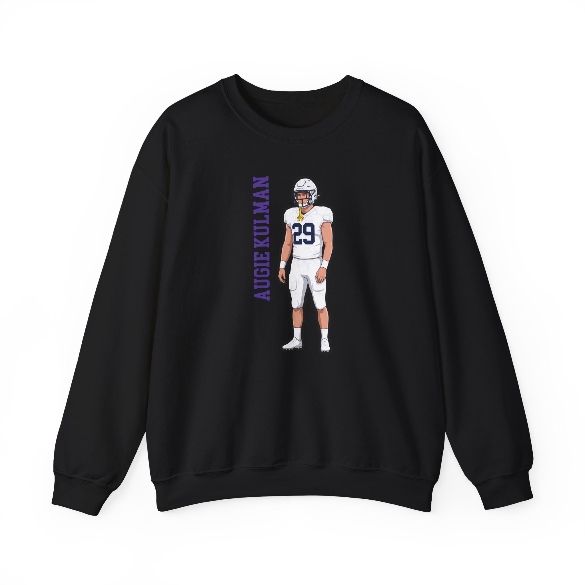 Crewneck Sweatshirt — character_name_vertical in Black