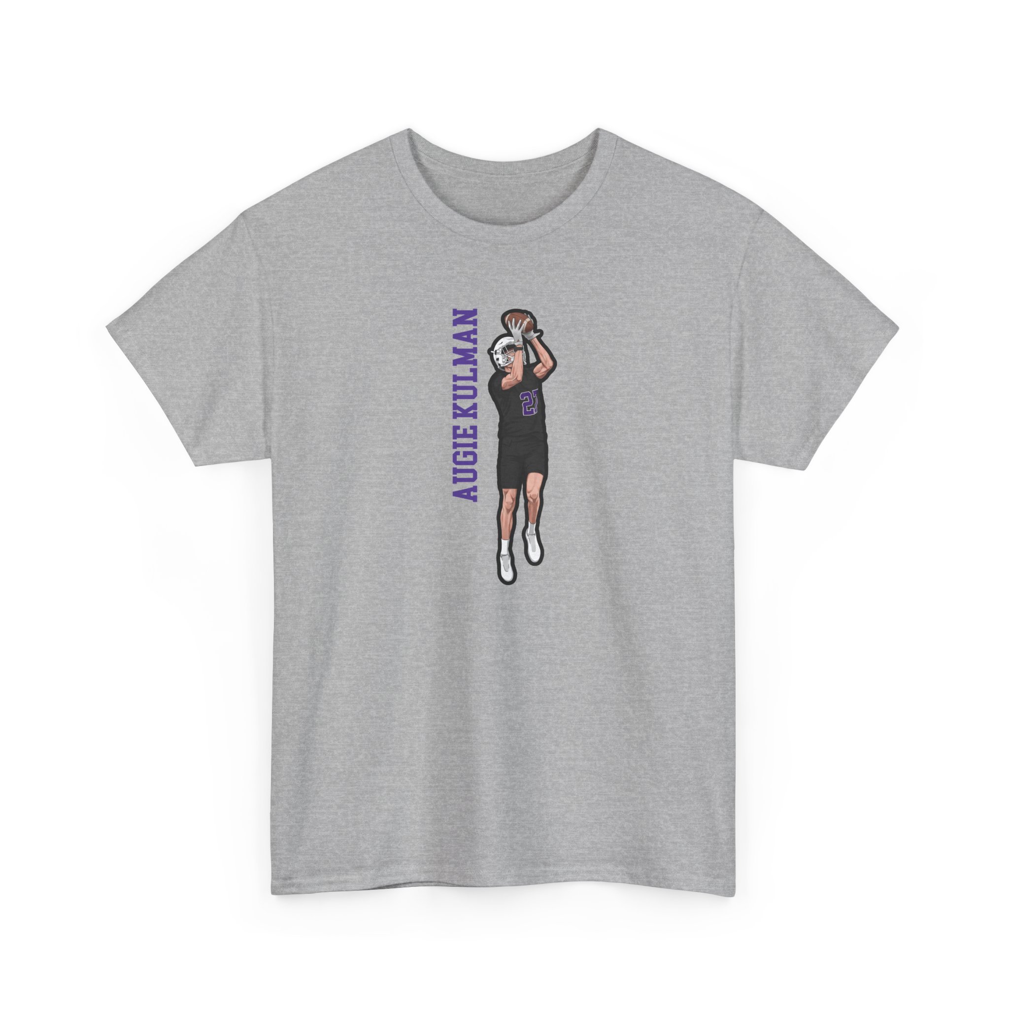 Tee — character_name_vertical in Grey