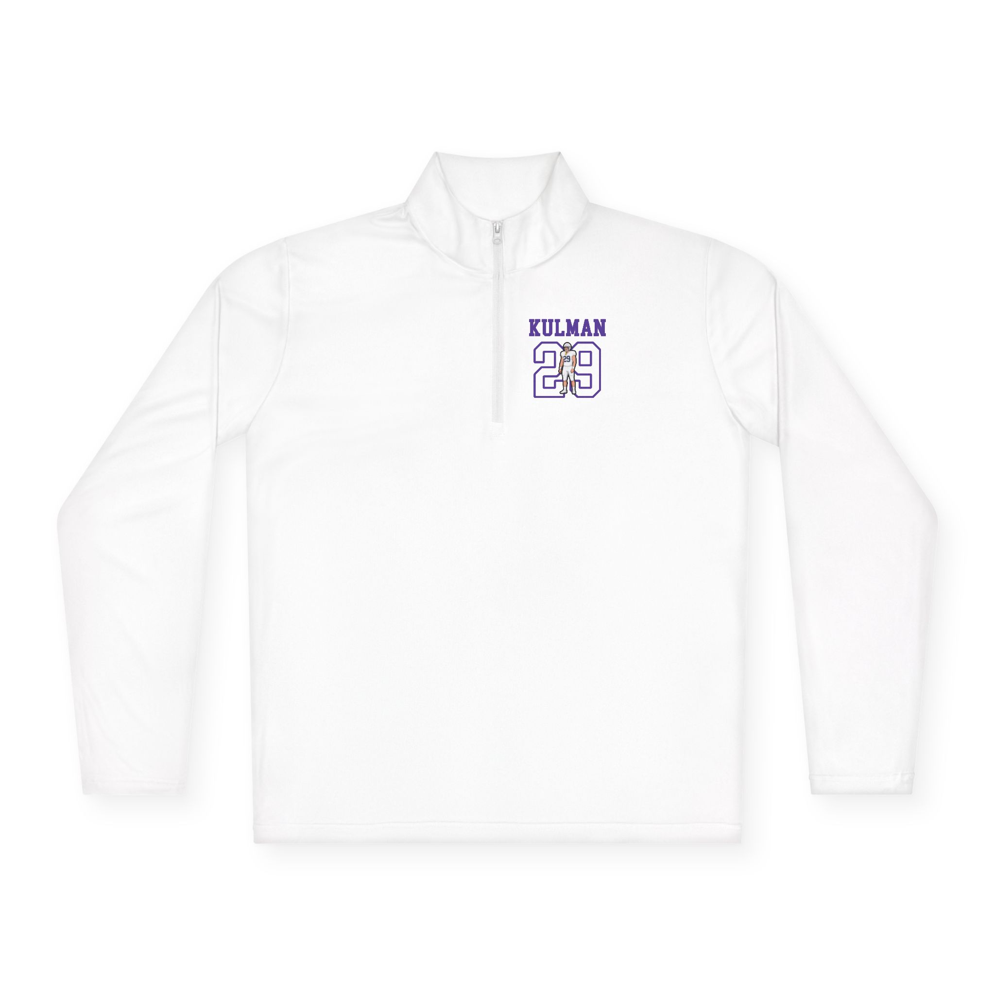 Q-Zip Pullover — character_shirsey in White
