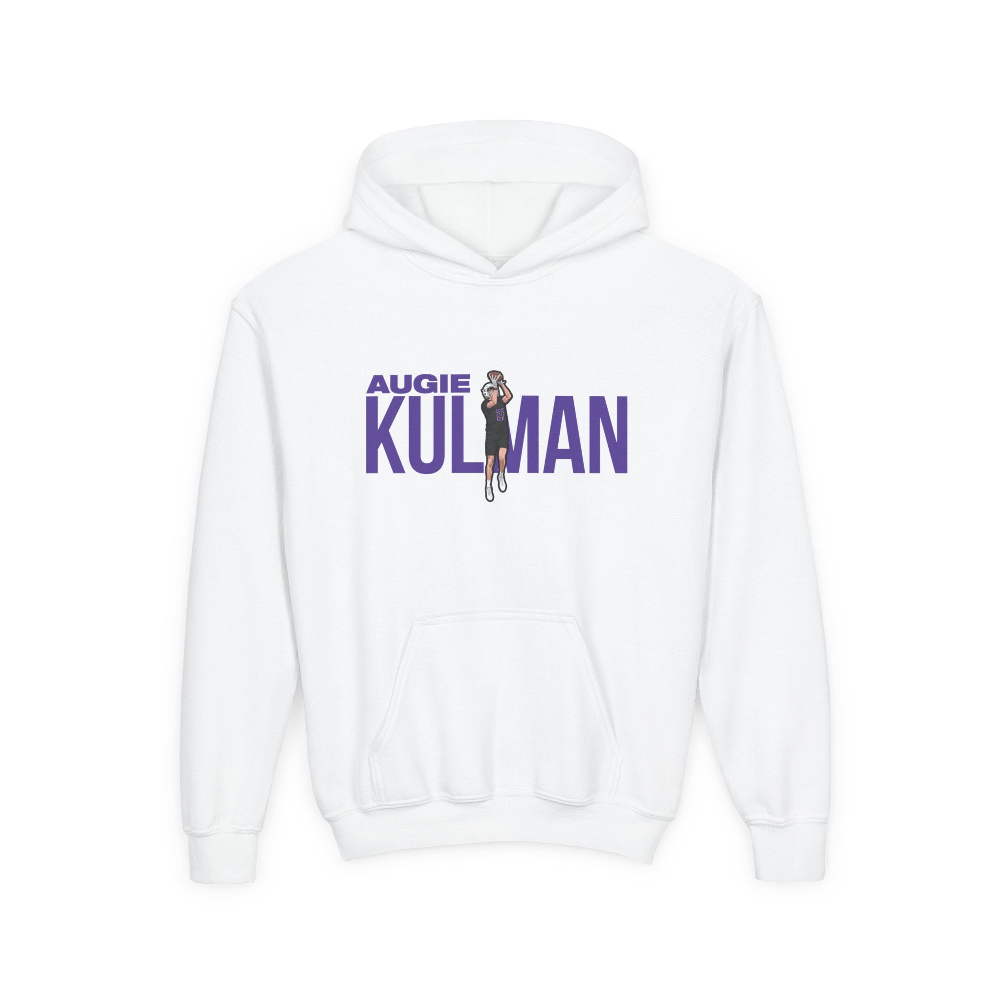 Youth Hoodie — character_player_name in White