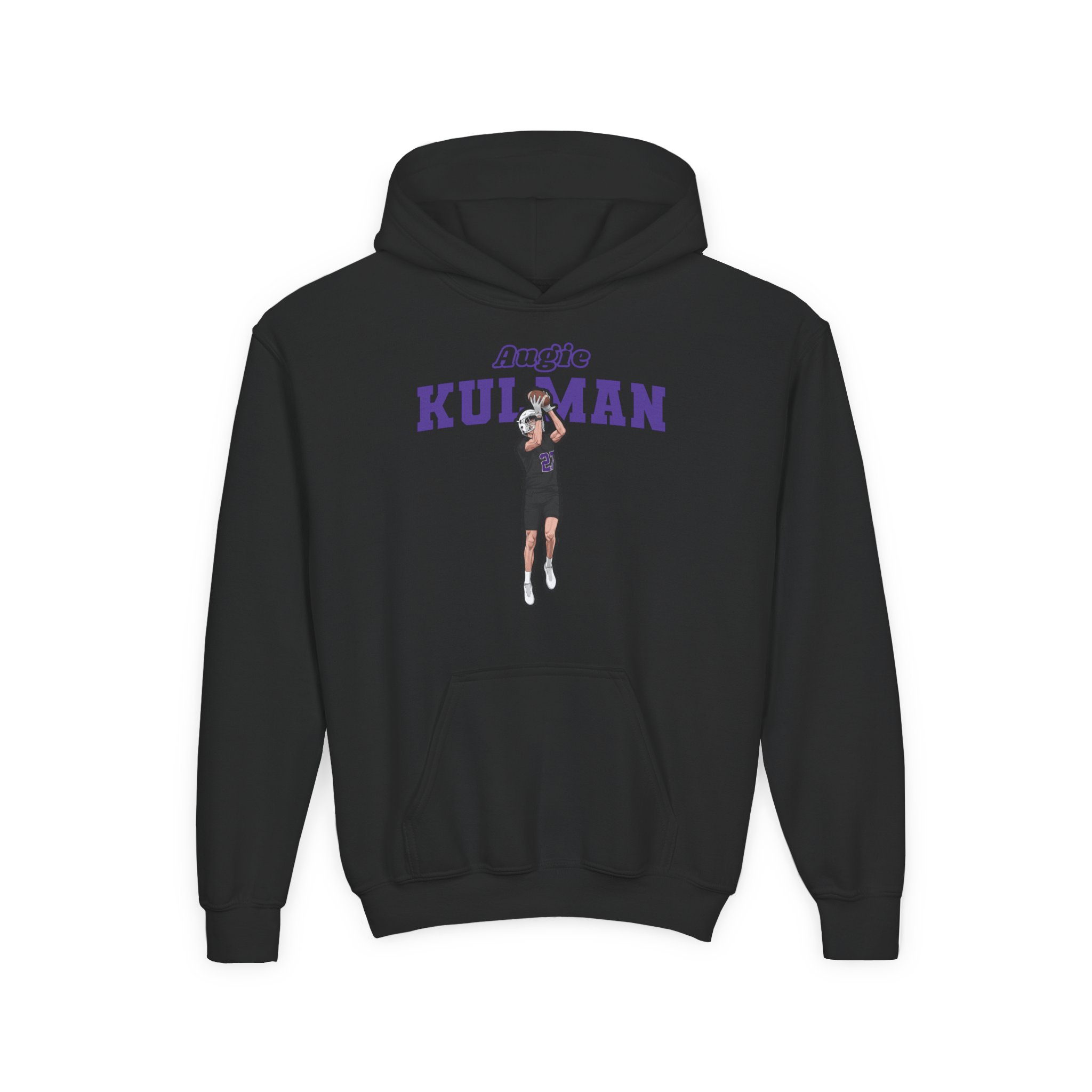 Youth Hoodie — character_name_arch in Black