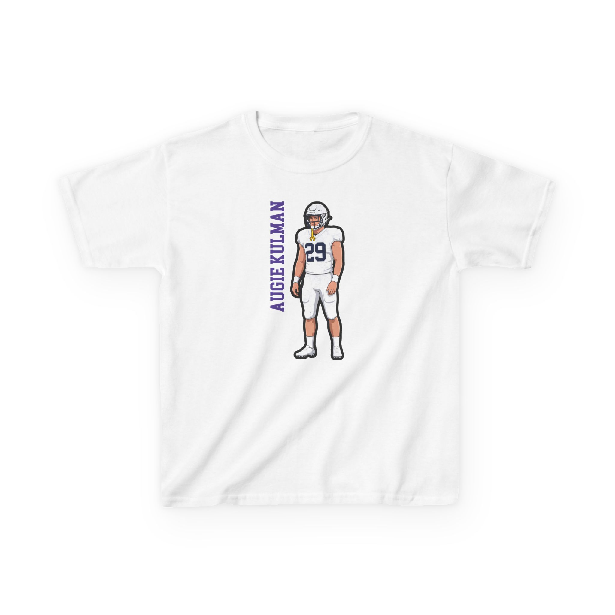 Youth Tee — character_name_vertical in White