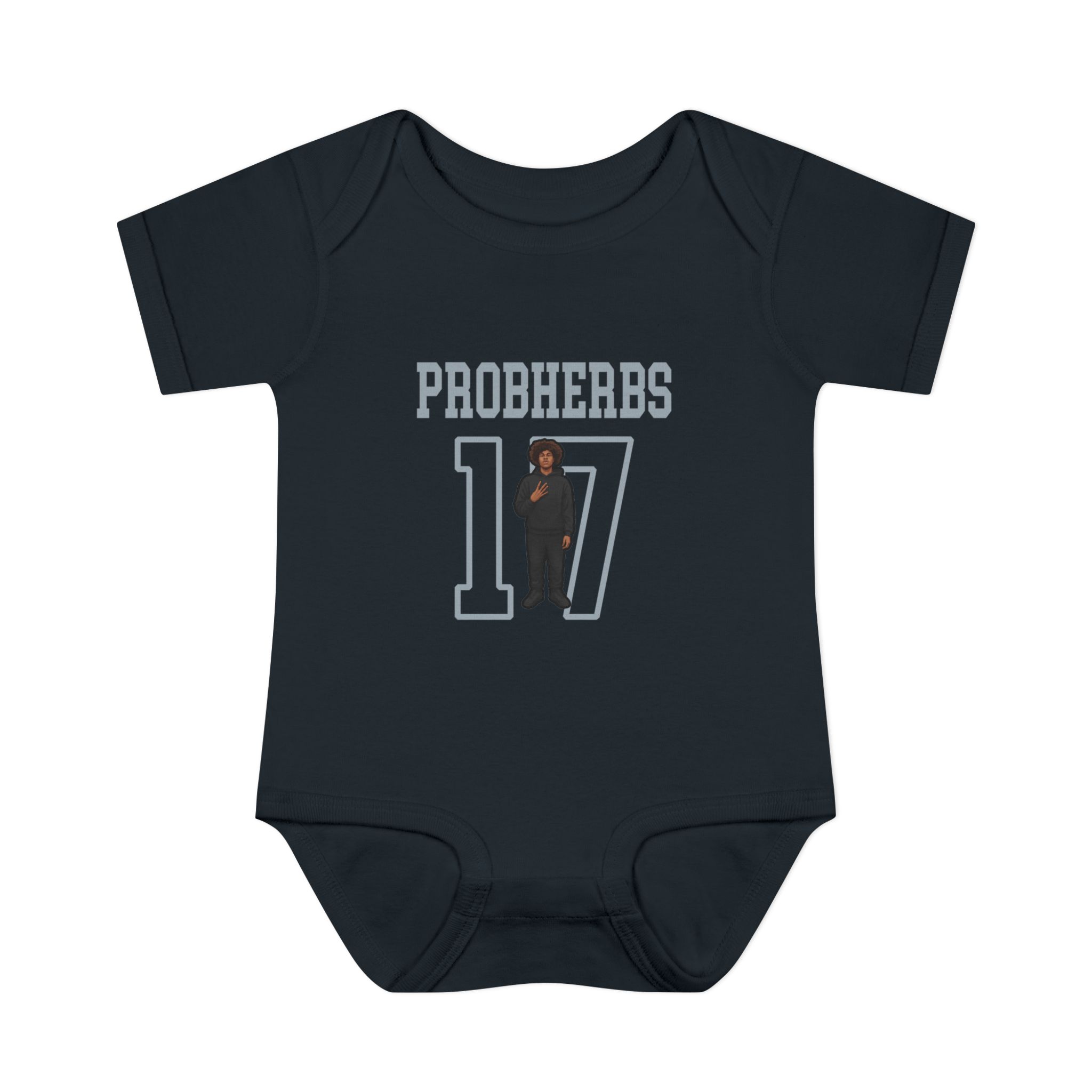 Baby Onesie — character_shirsey in Black