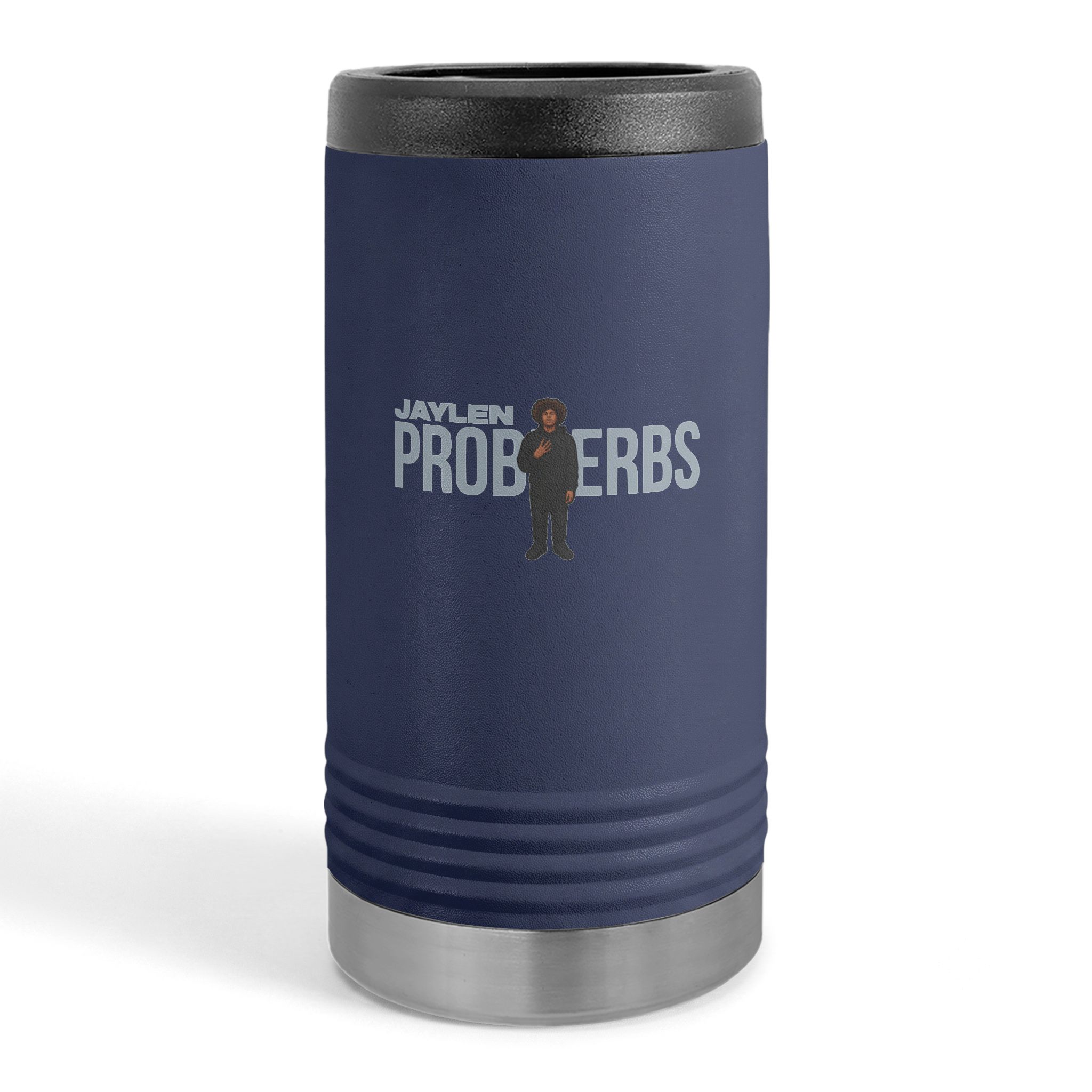Slim Stainless Can Cooler — character_player_name in Navy