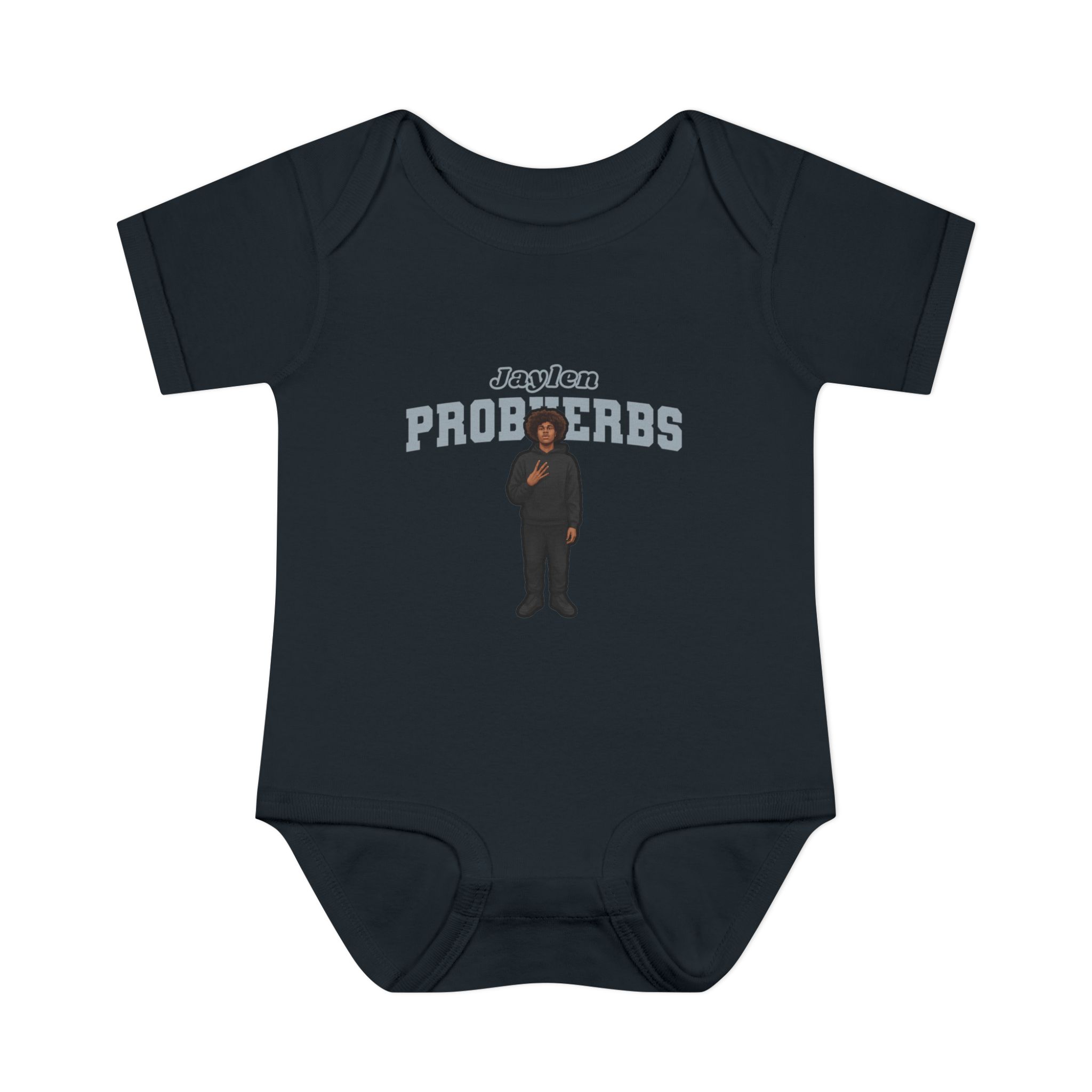 Baby Onesie — character_name_arch in Black