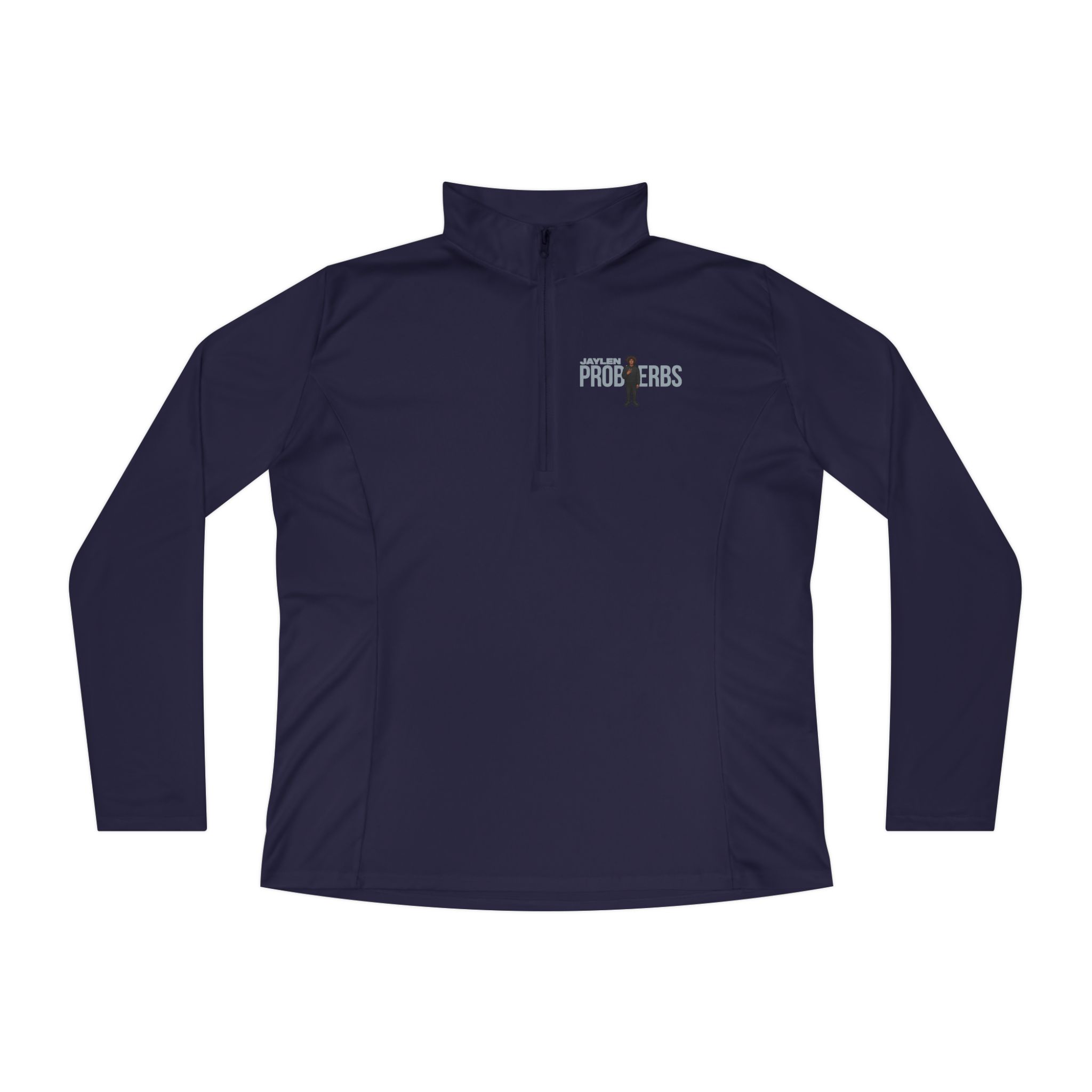 Women's Q-Zip Pullover — character_player_name in Navy