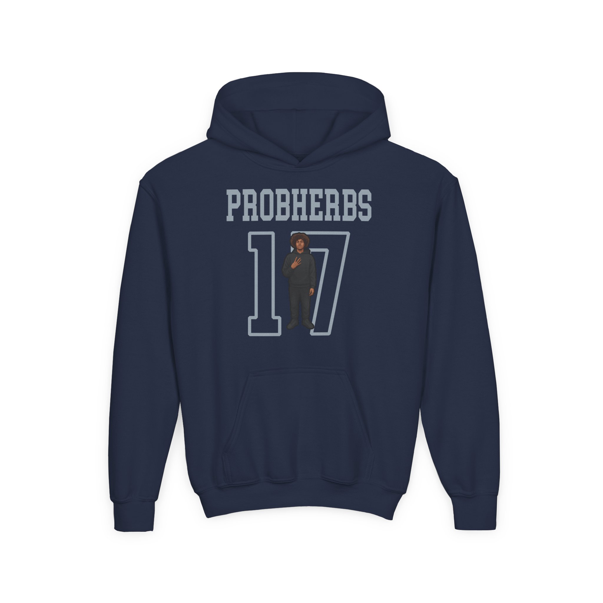 Youth Hoodie — character_shirsey in Navy