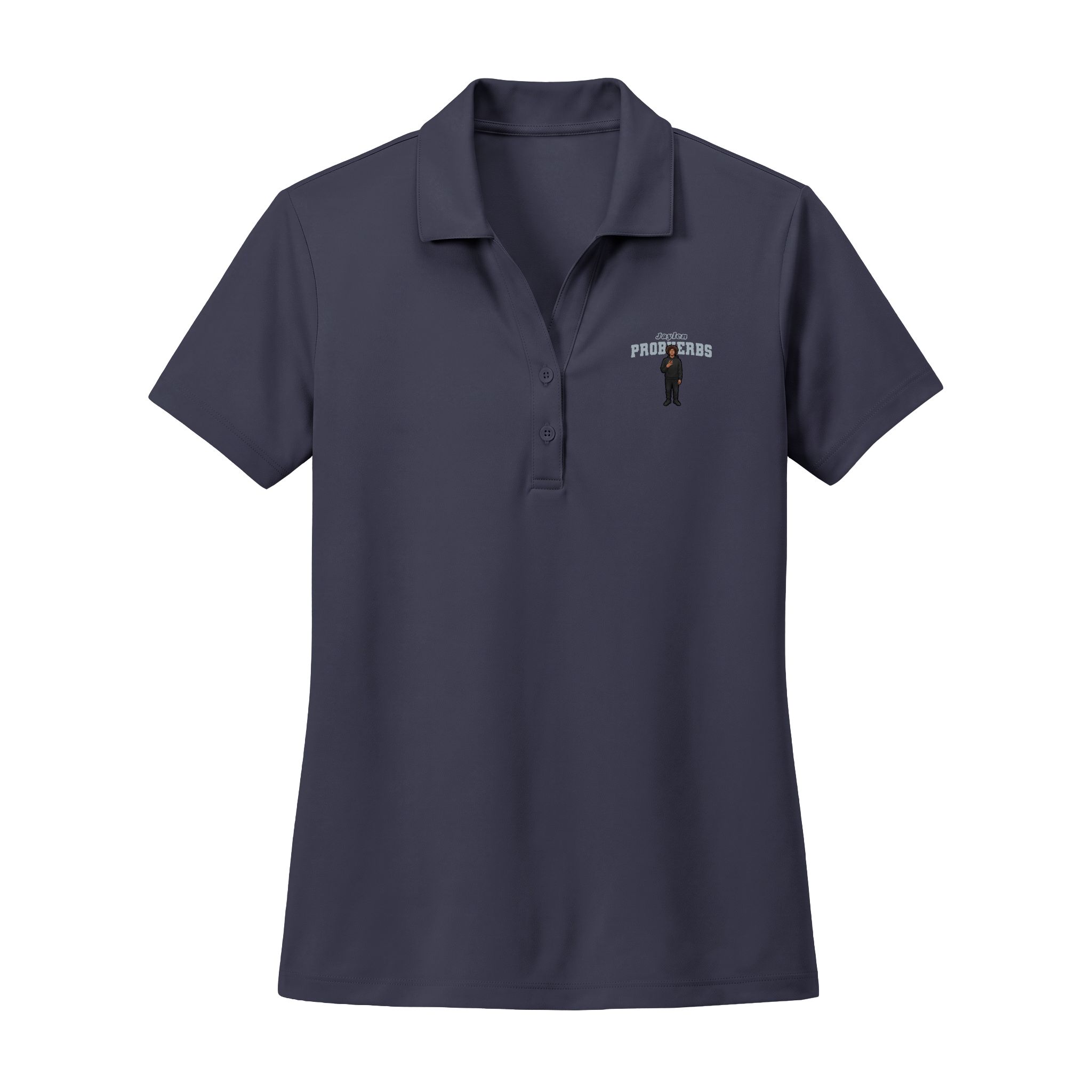 Women's Polo — character_name_arch in Navy