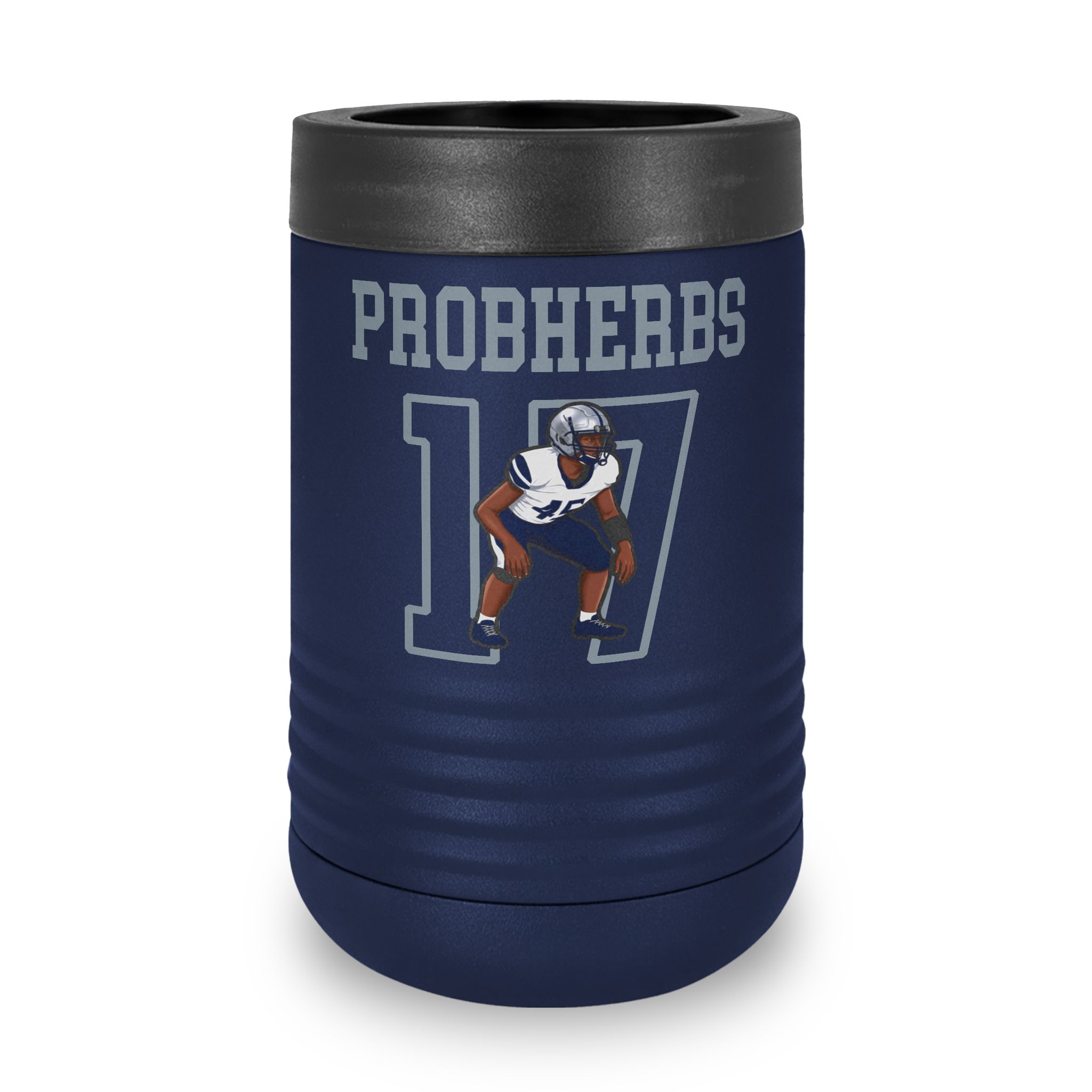 Stainless Can Cooler — character_shirsey in Navy