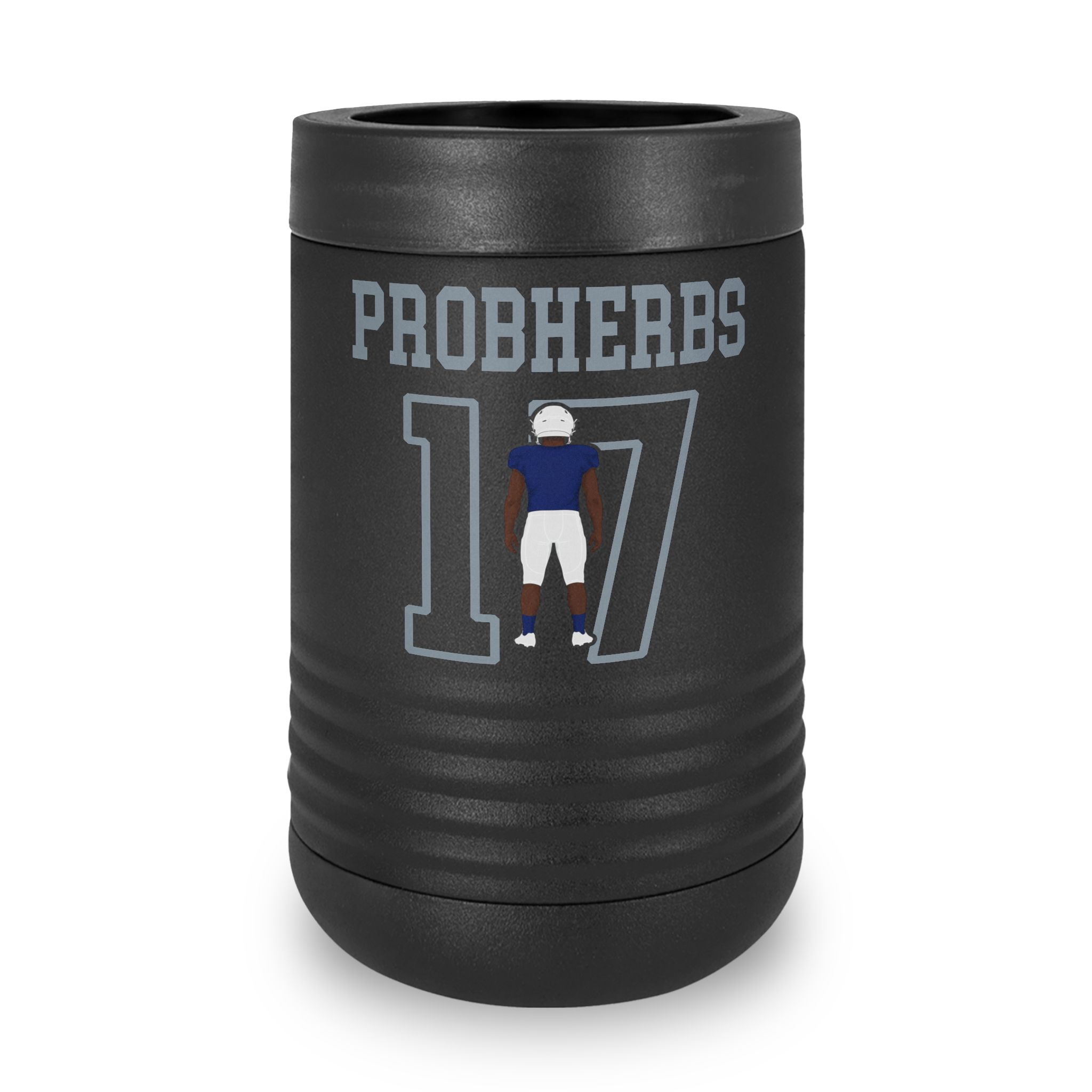 Stainless Can Cooler — character_shirsey in Black