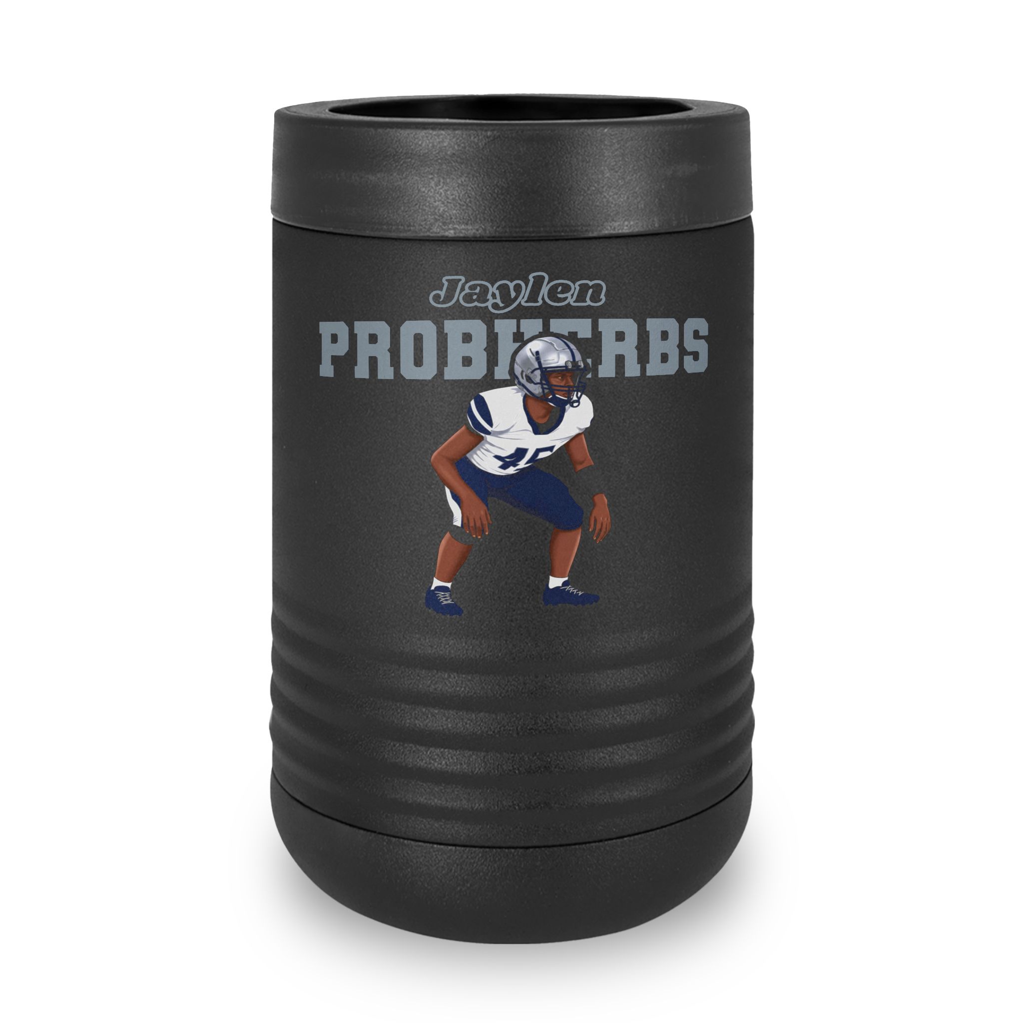 Stainless Can Cooler — character_name_arch in Black