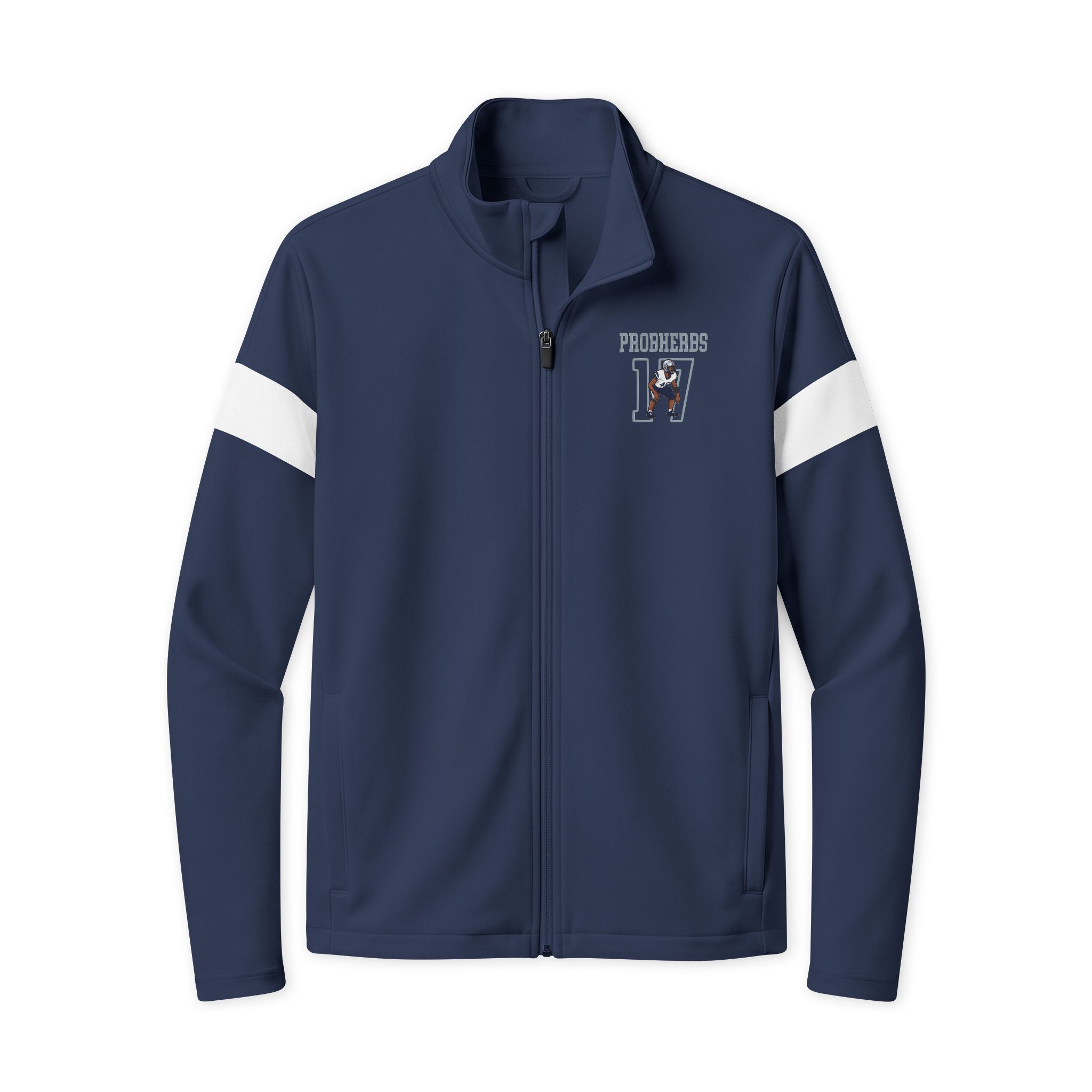 Travel Full-Zip Jacket — character_shirsey in True Navy/ White