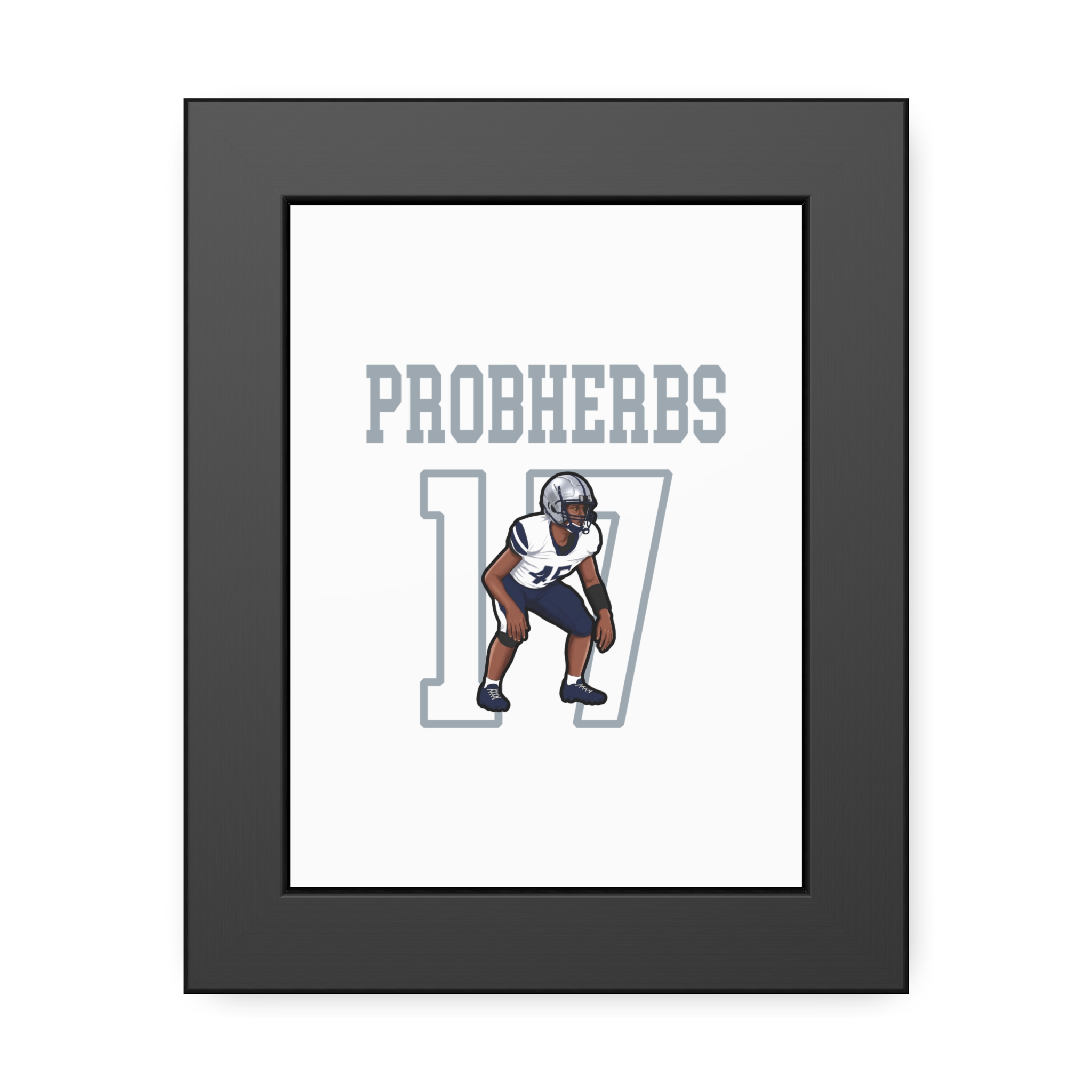 Framed Poster — character_shirsey in Black
