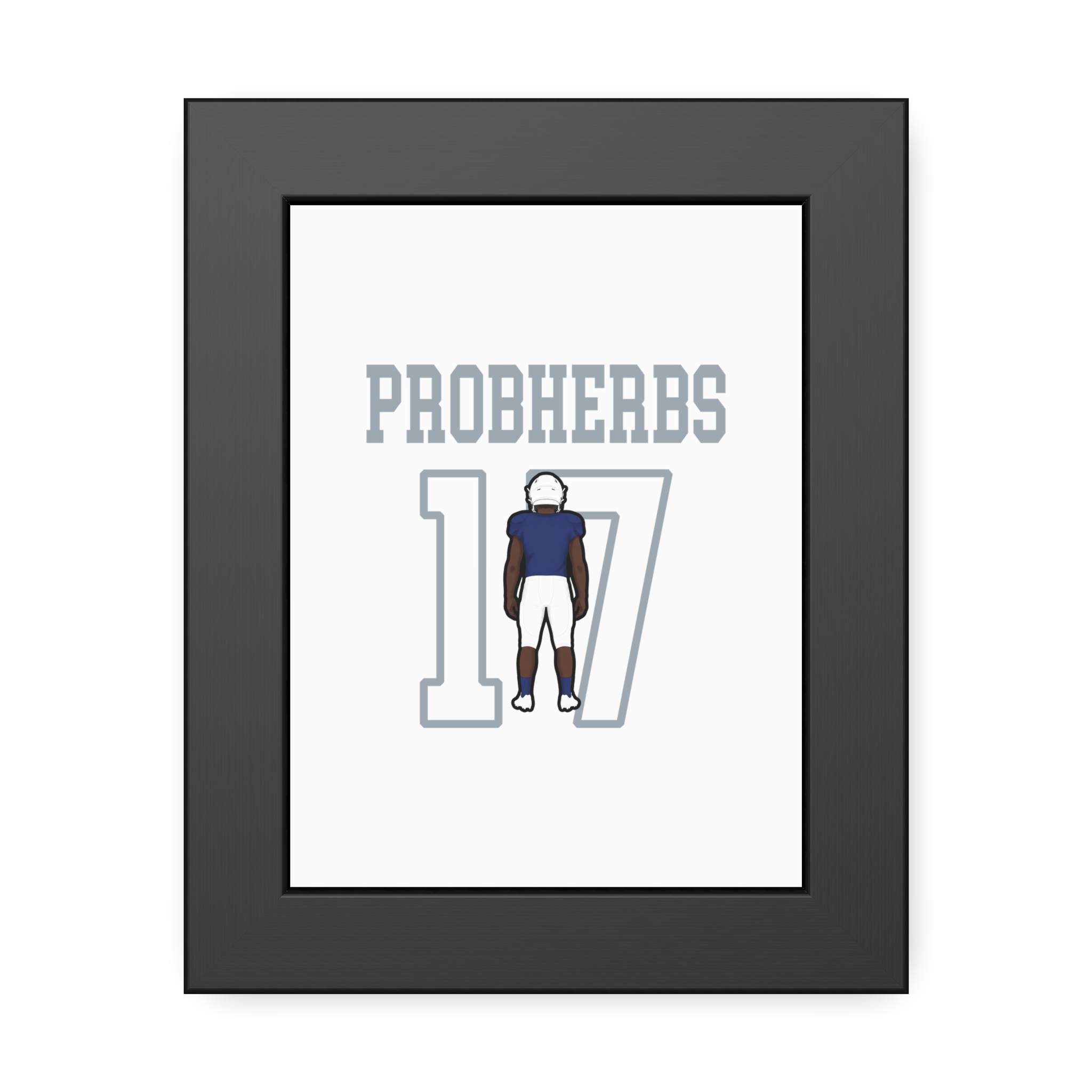 Framed Poster — character_shirsey in Black