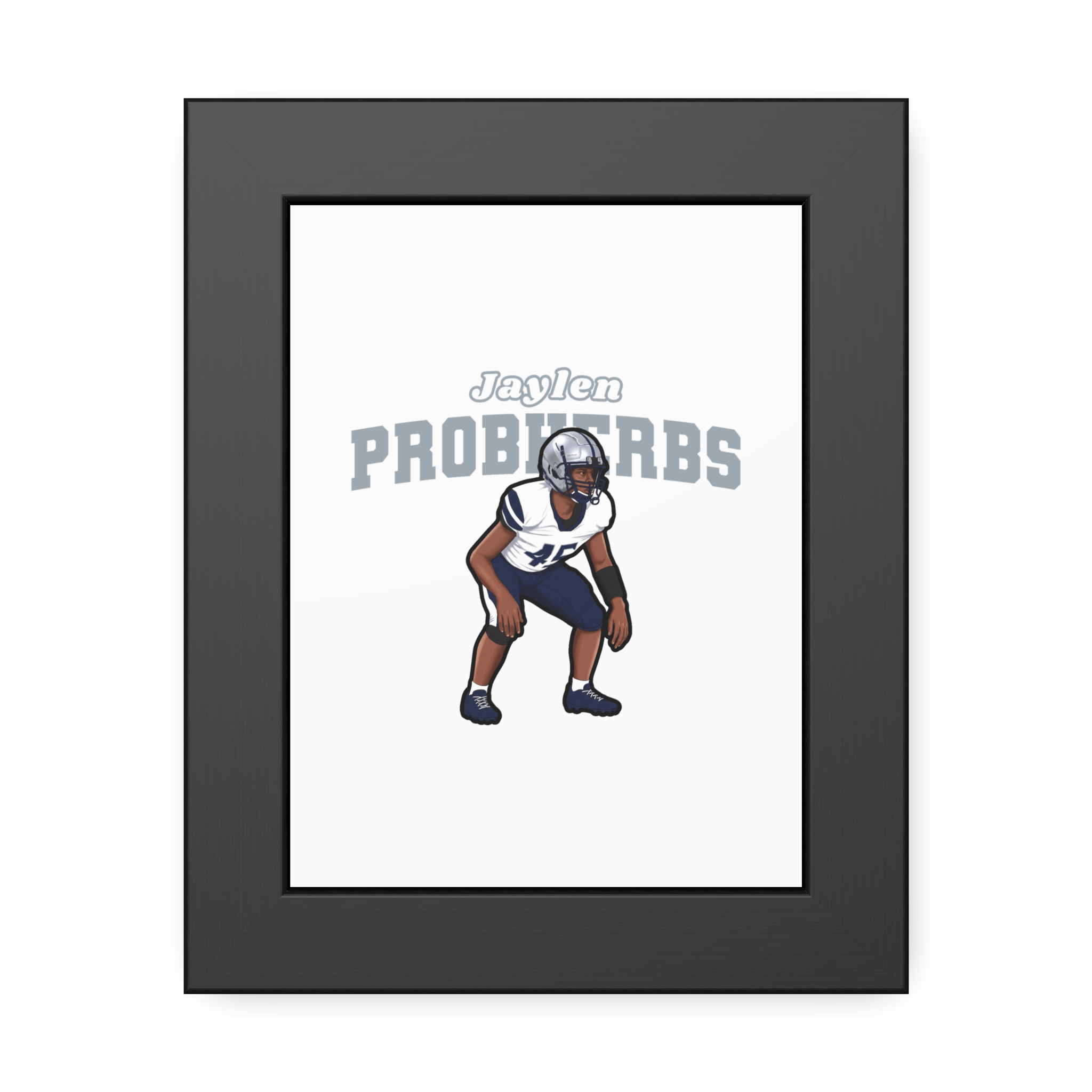 Framed Poster — character_name_arch in Black