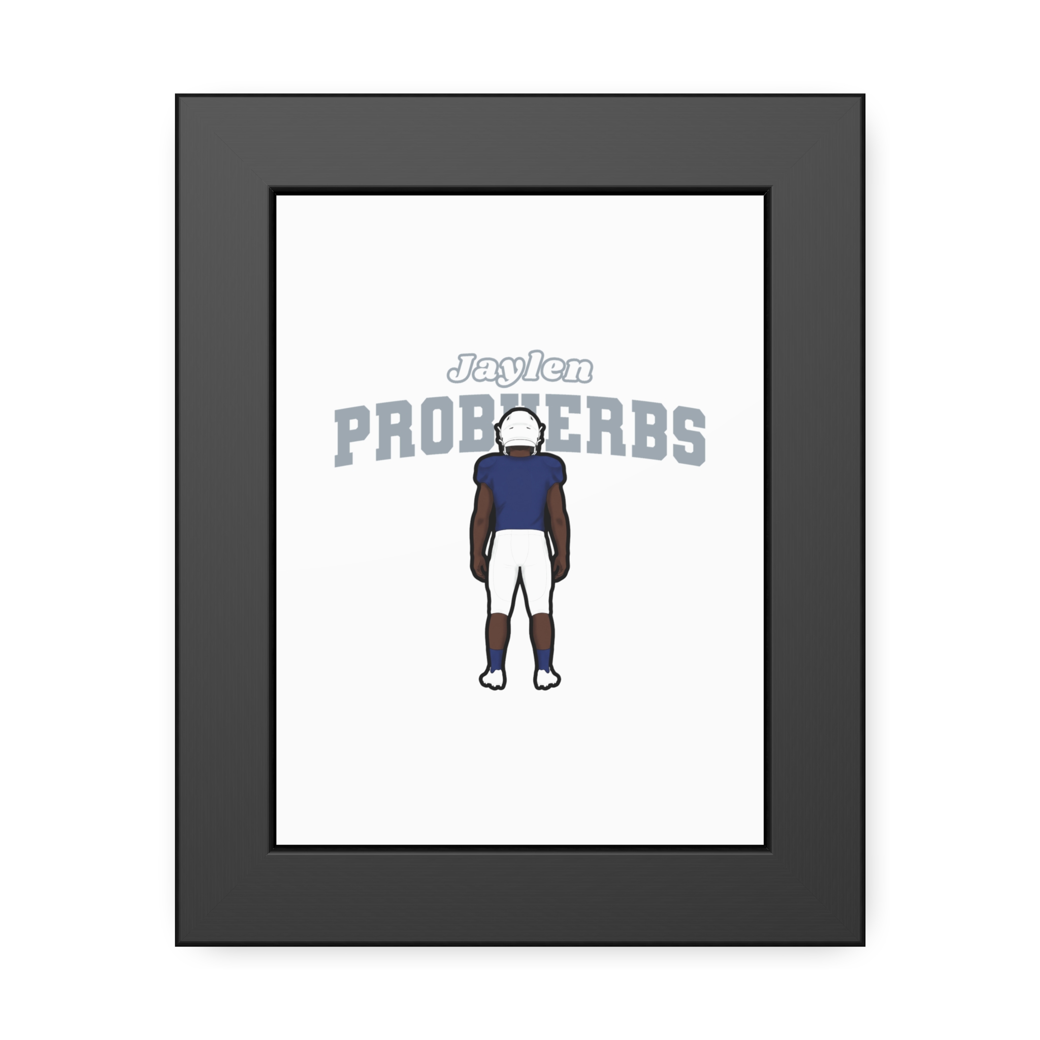 Framed Poster — character_name_arch in Black