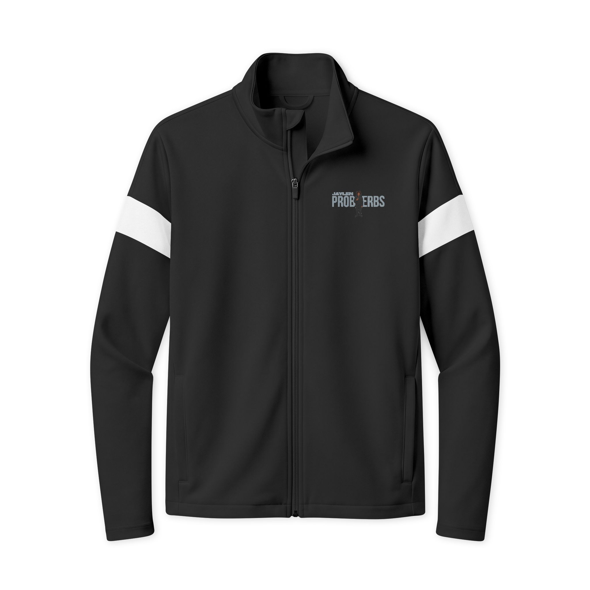 Travel Full-Zip Jacket — character_player_name in Black/ White