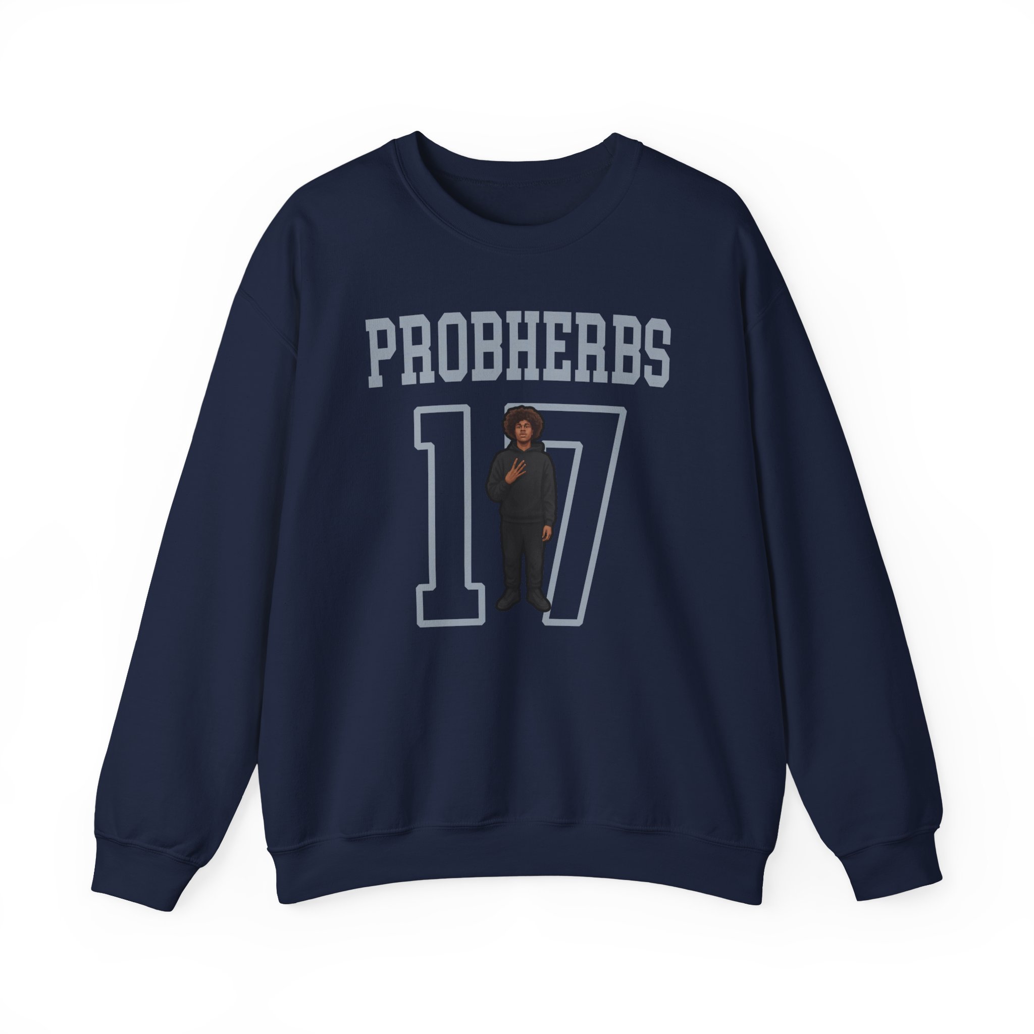 Crewneck Sweatshirt — character_shirsey in Navy