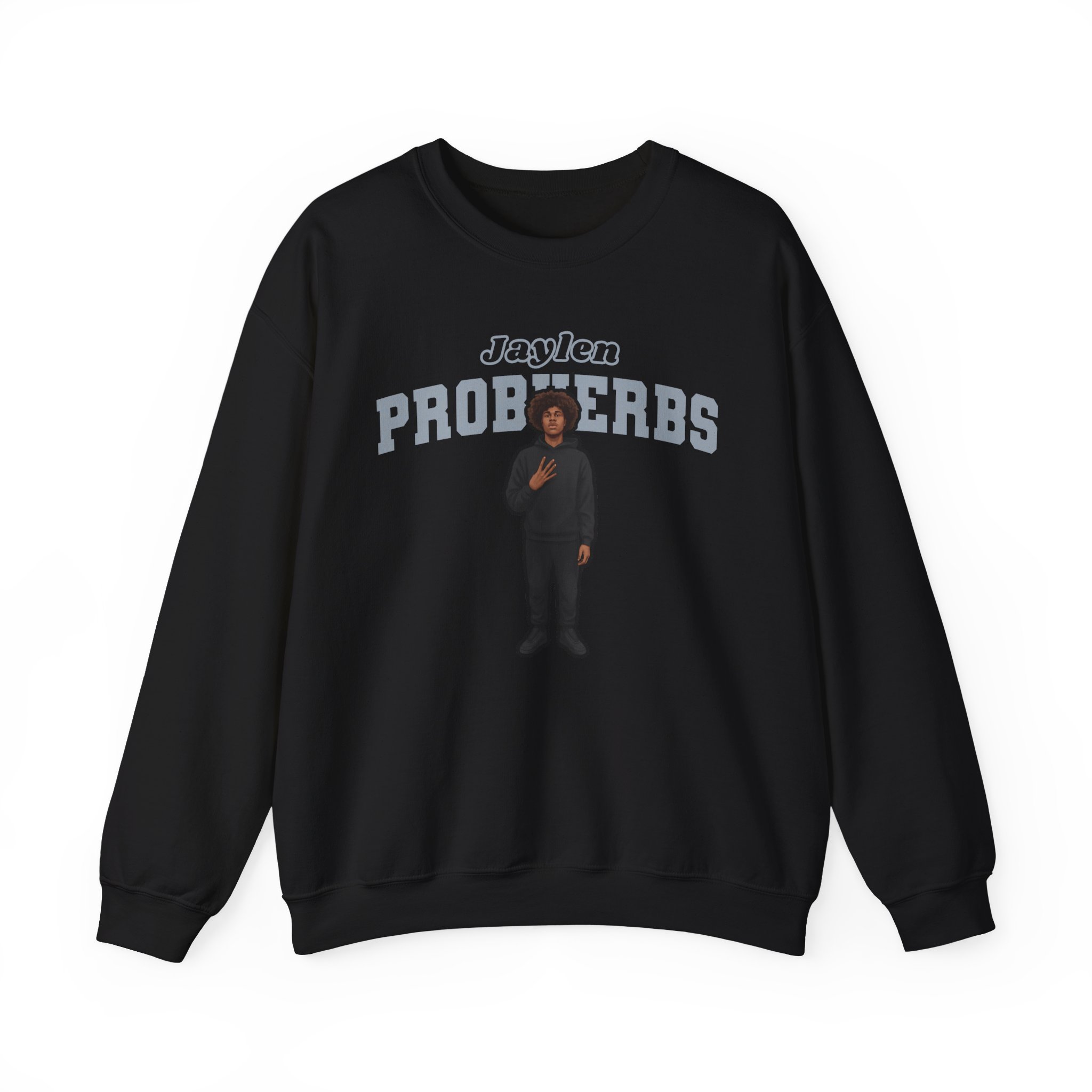 Crewneck Sweatshirt — character_name_arch in Black