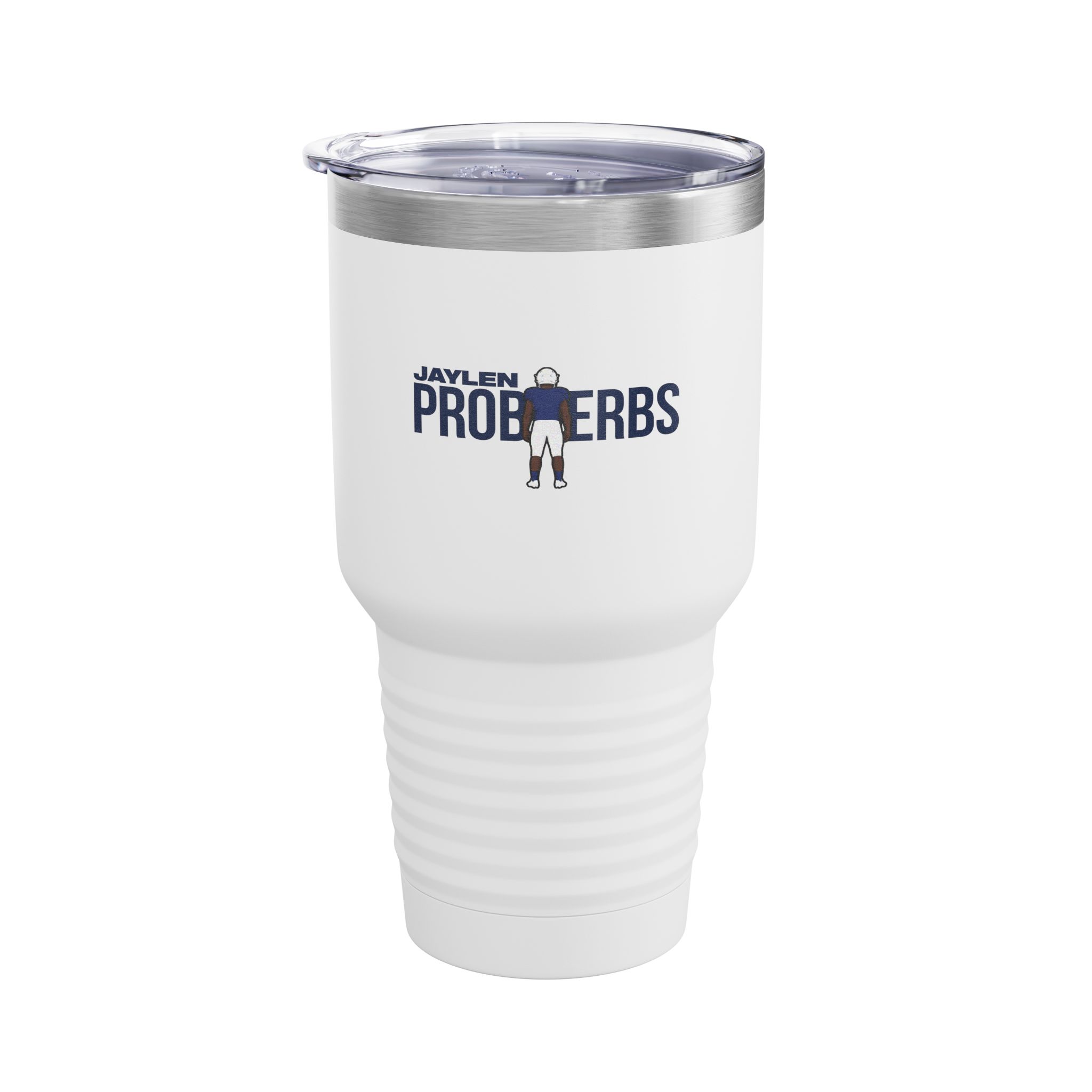 30oz Tumbler — character_player_name in White