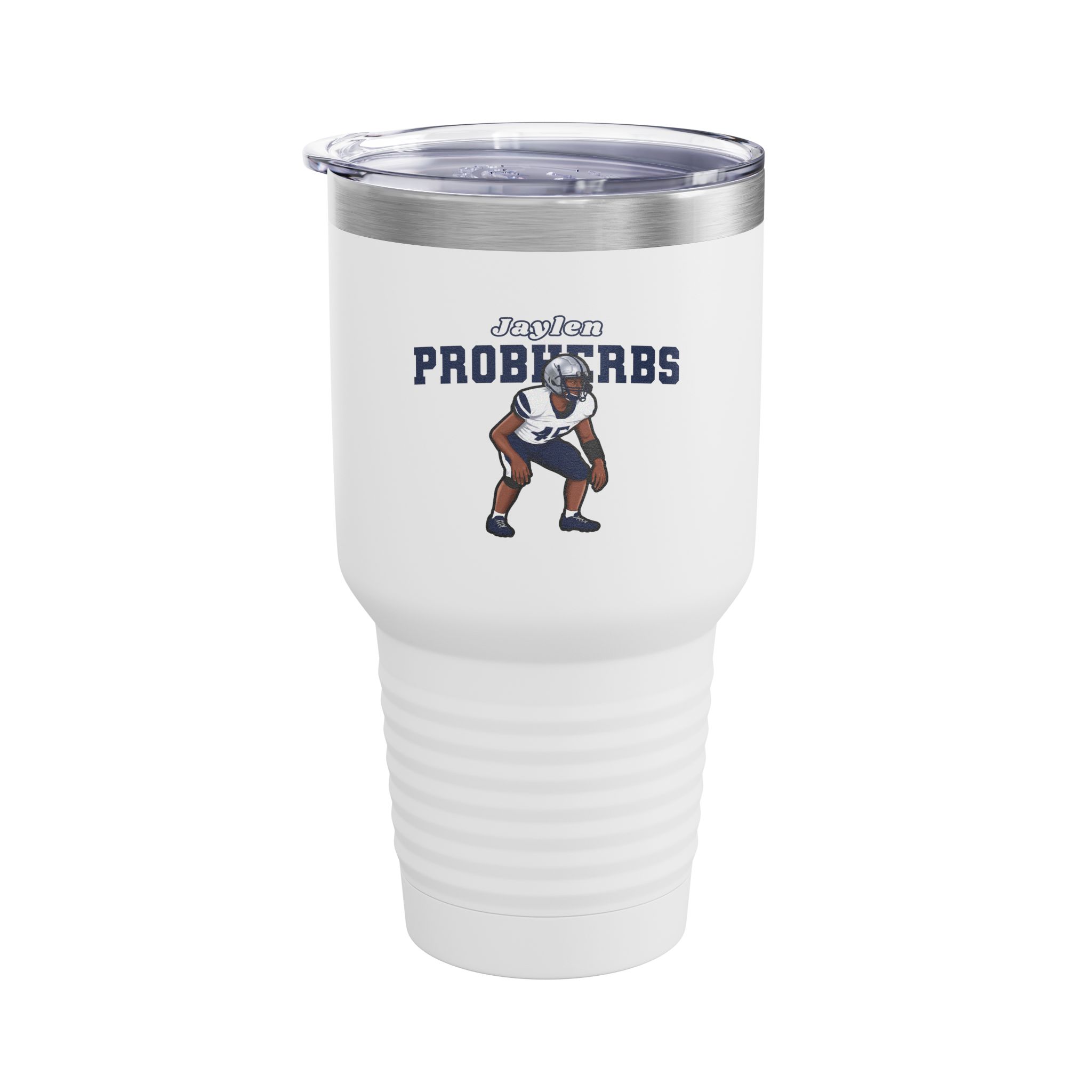 30oz Tumbler — character_name_arch in White