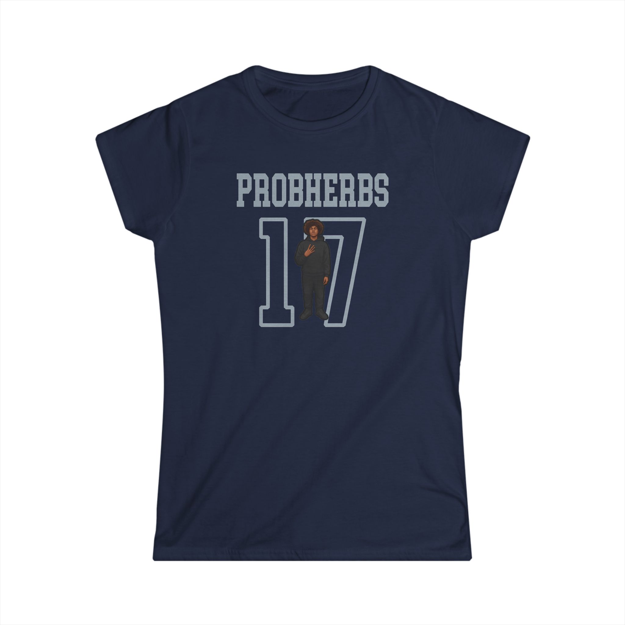 Women's Softstyle Tee — character_shirsey in Navy