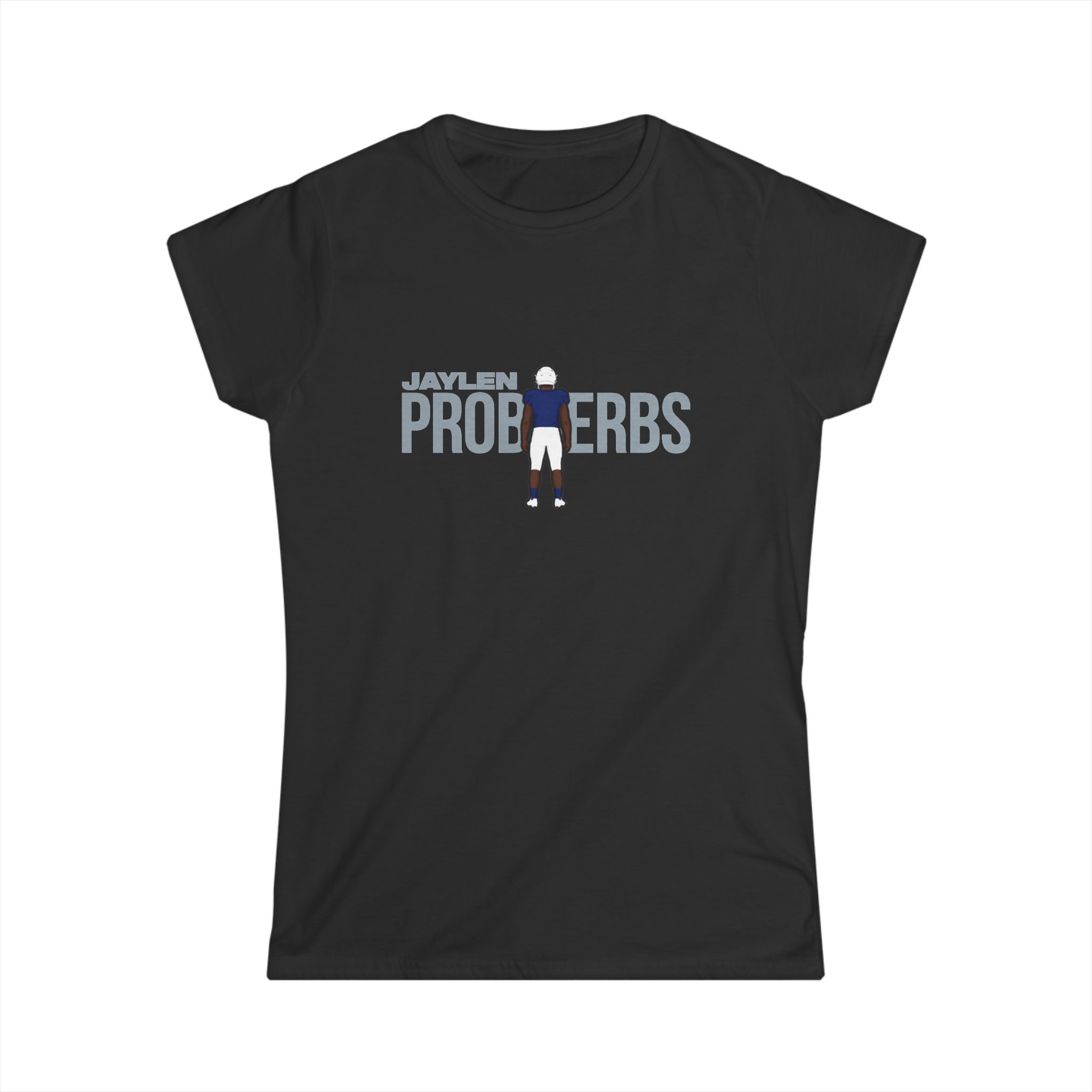Women's Softstyle Tee — character_player_name in Black