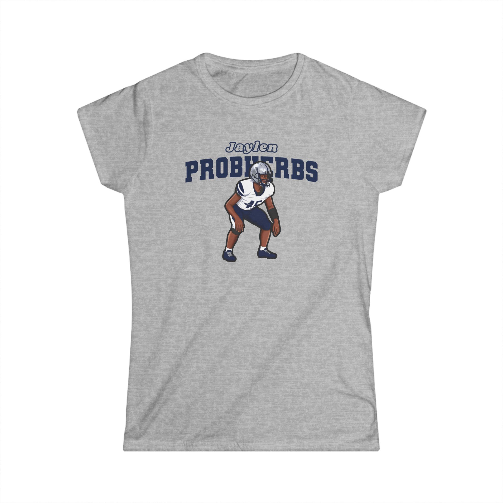 Women's Softstyle Tee — character_name_arch in Grey