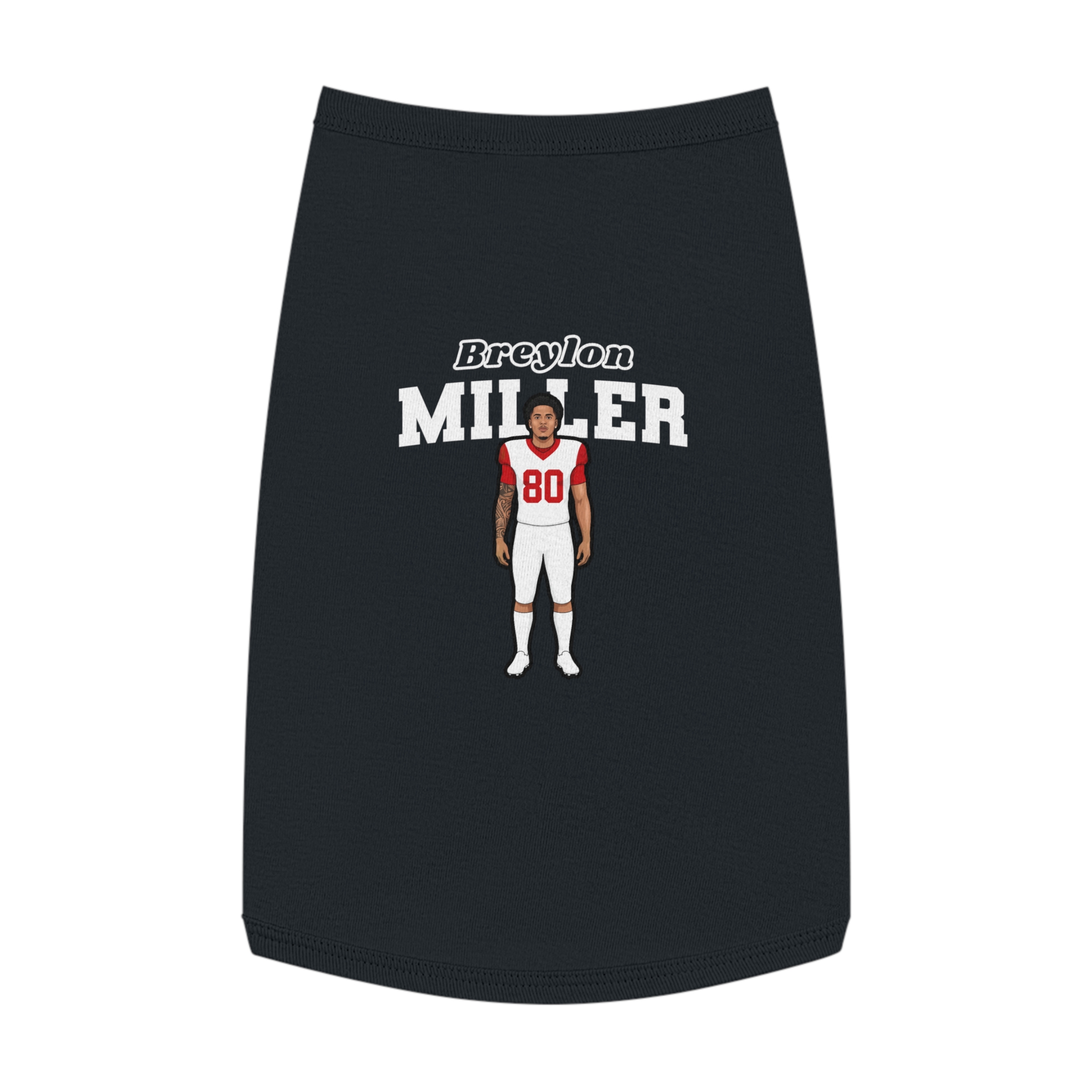 Pet Tank Top — character_name_arch in Black
