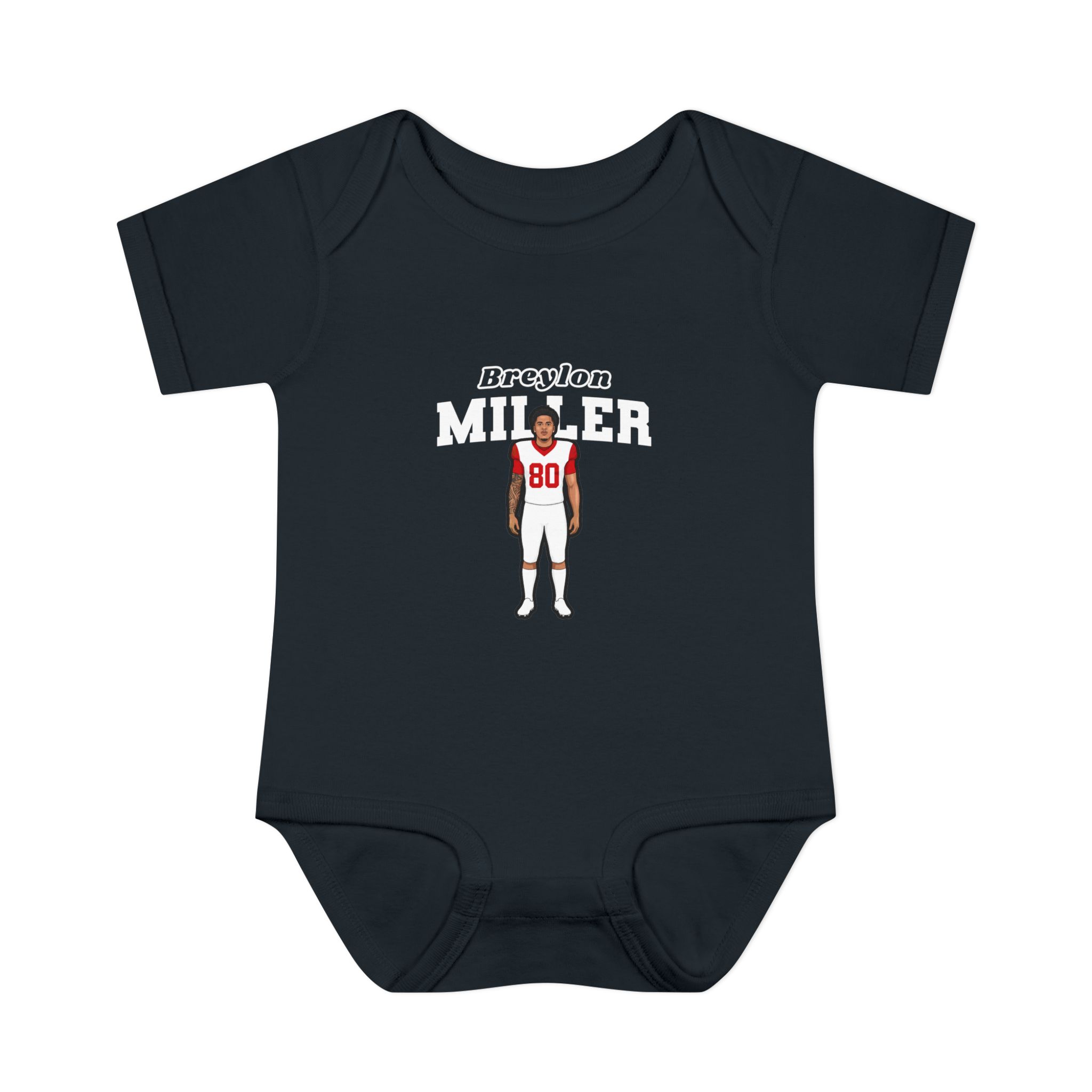 Baby Onesie — character_name_arch in Black