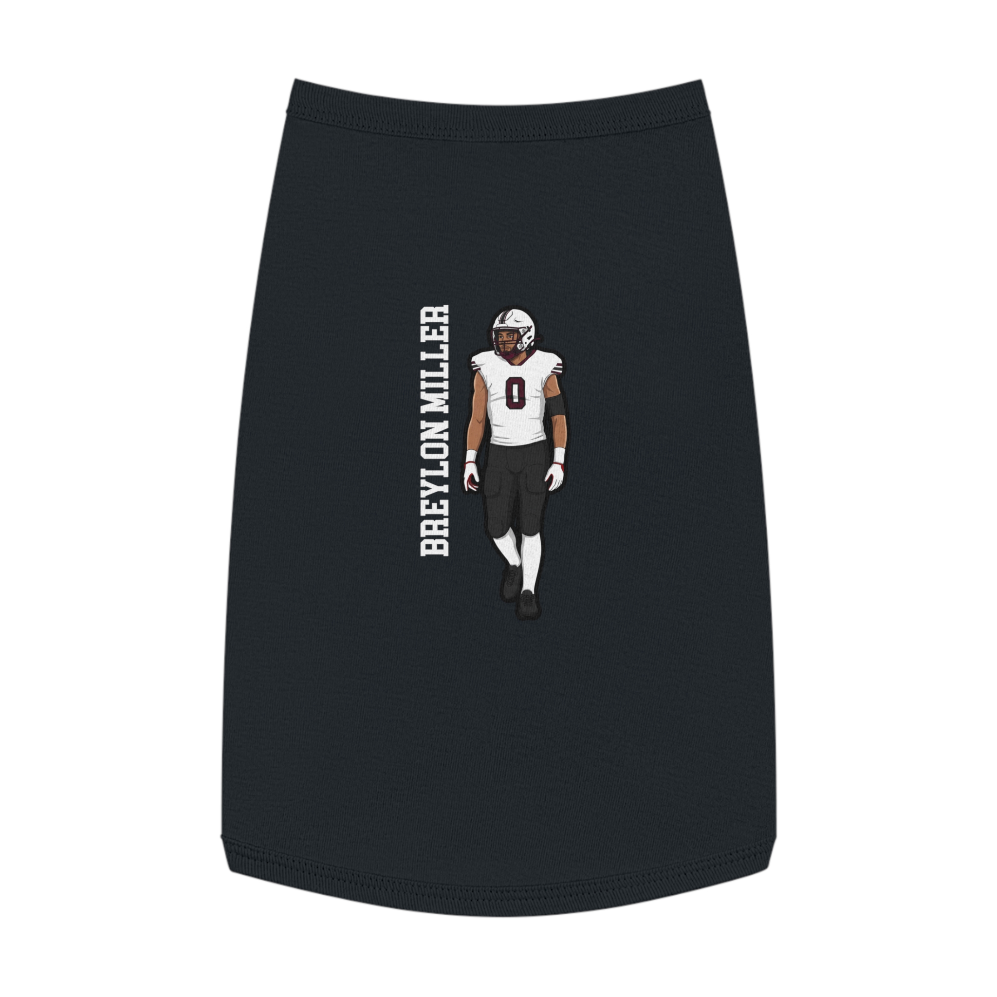 Pet Tank Top — character_name_vertical in Black