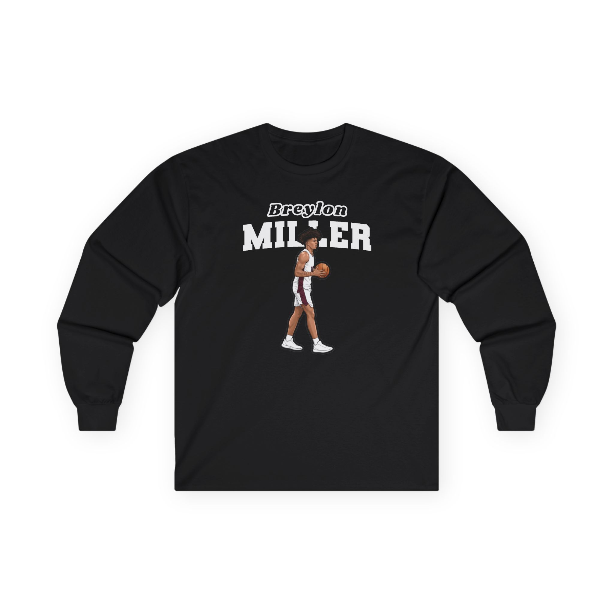 Long Sleeve Tee — character_name_arch in Black