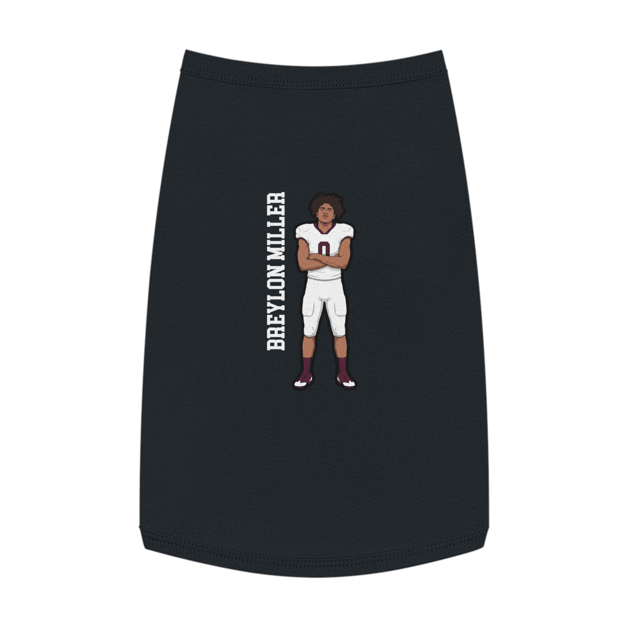 Pet Tank Top — character_name_vertical in Black