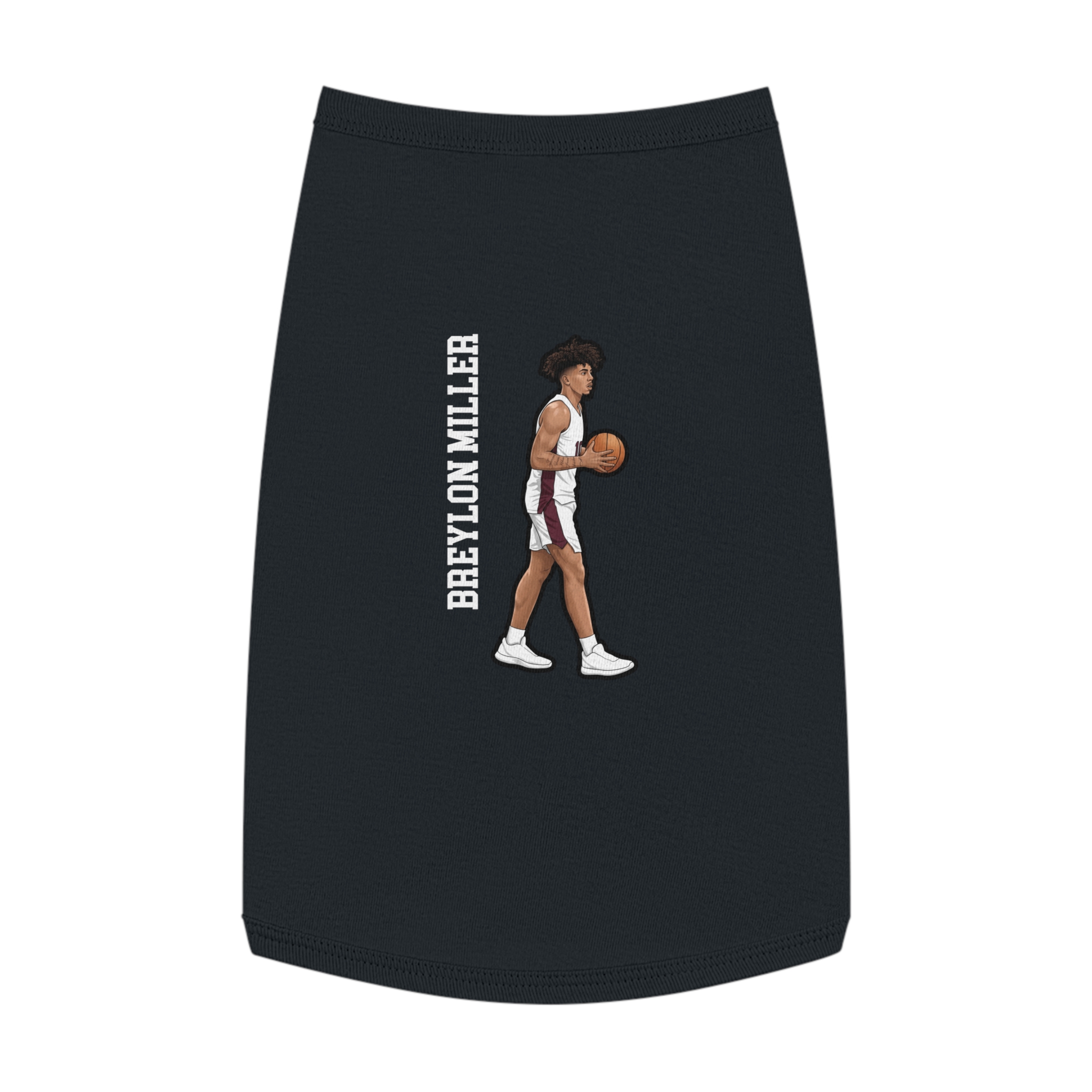 Pet Tank Top — character_name_vertical in Black