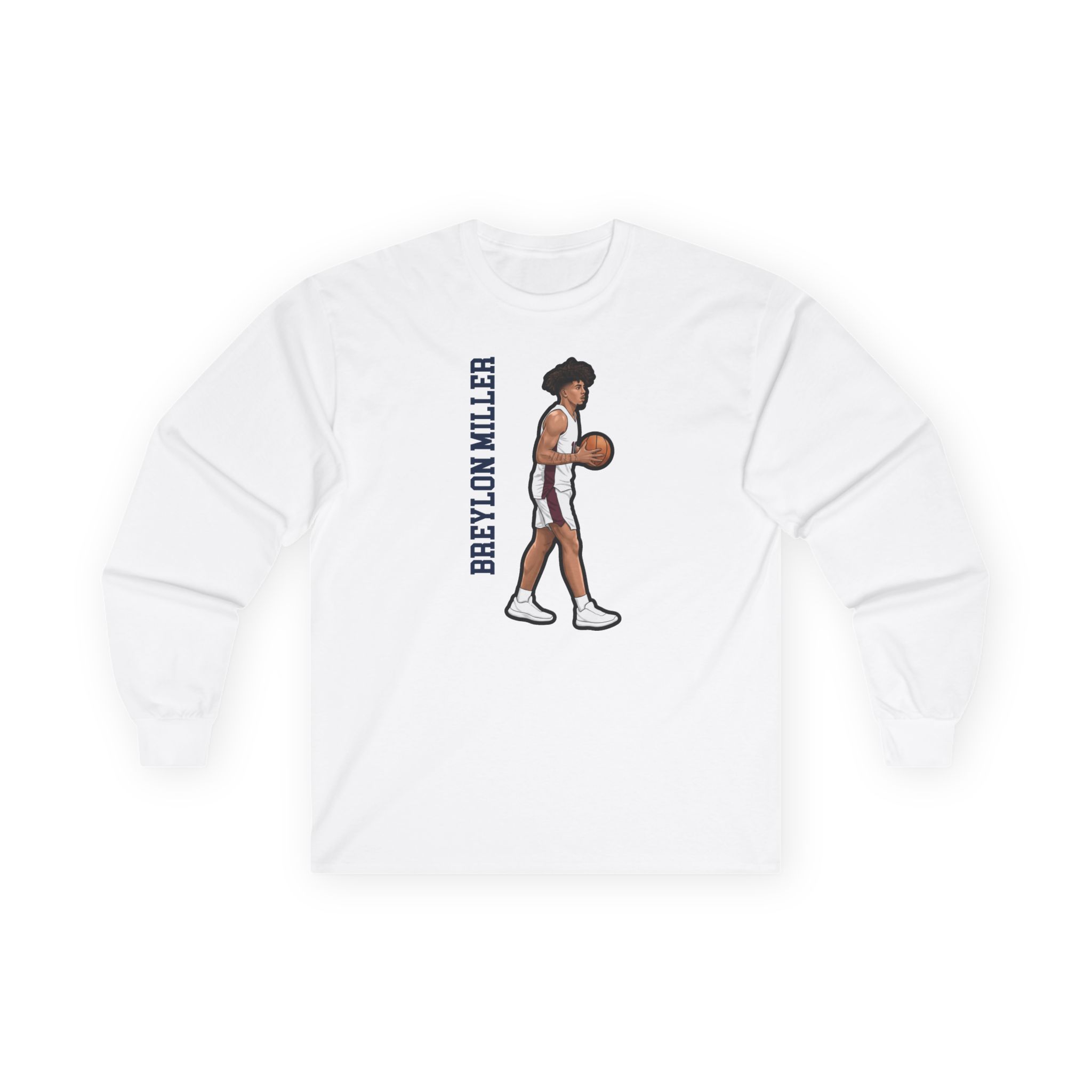 Long Sleeve Tee — character_name_vertical in White