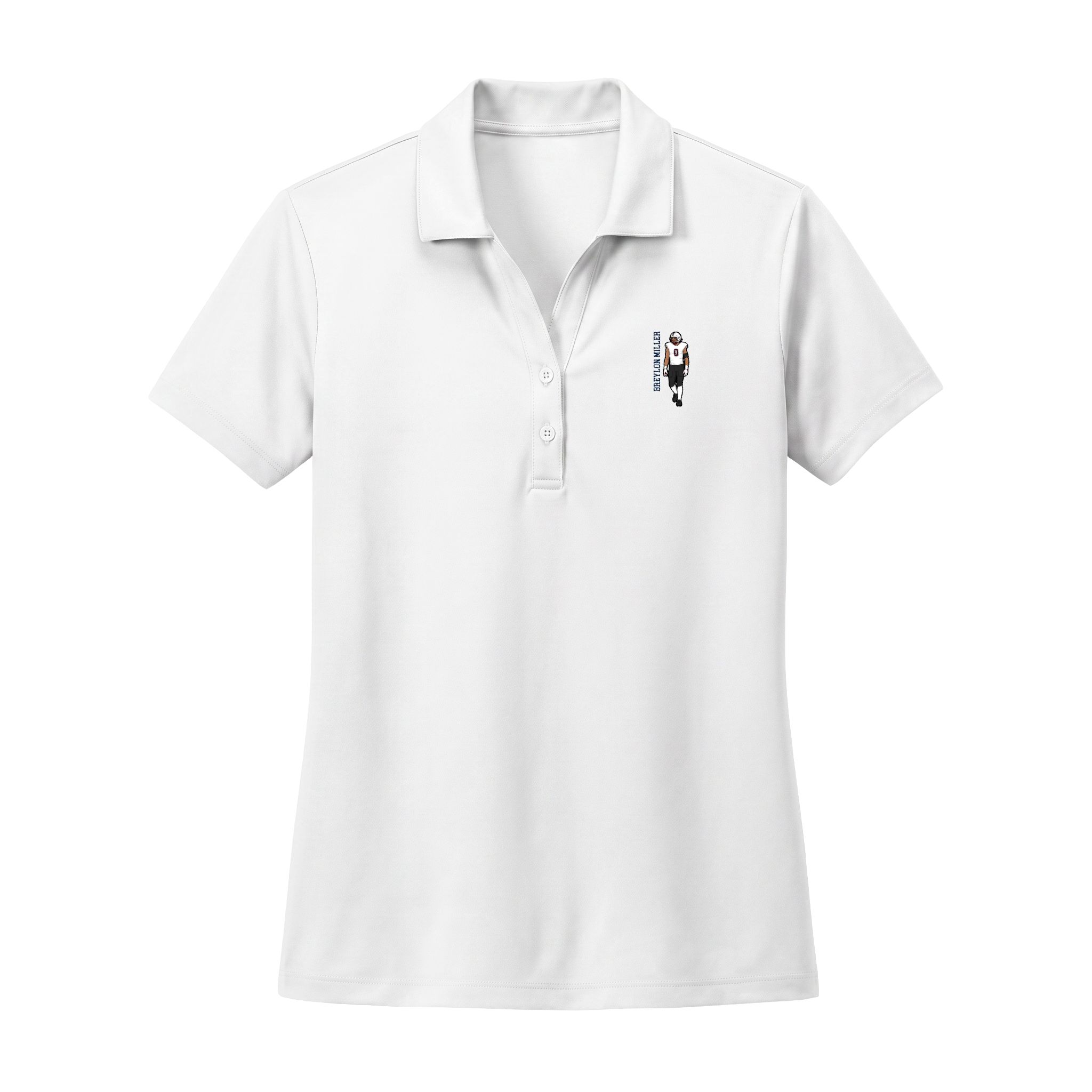 Women's Polo — character_name_vertical in White