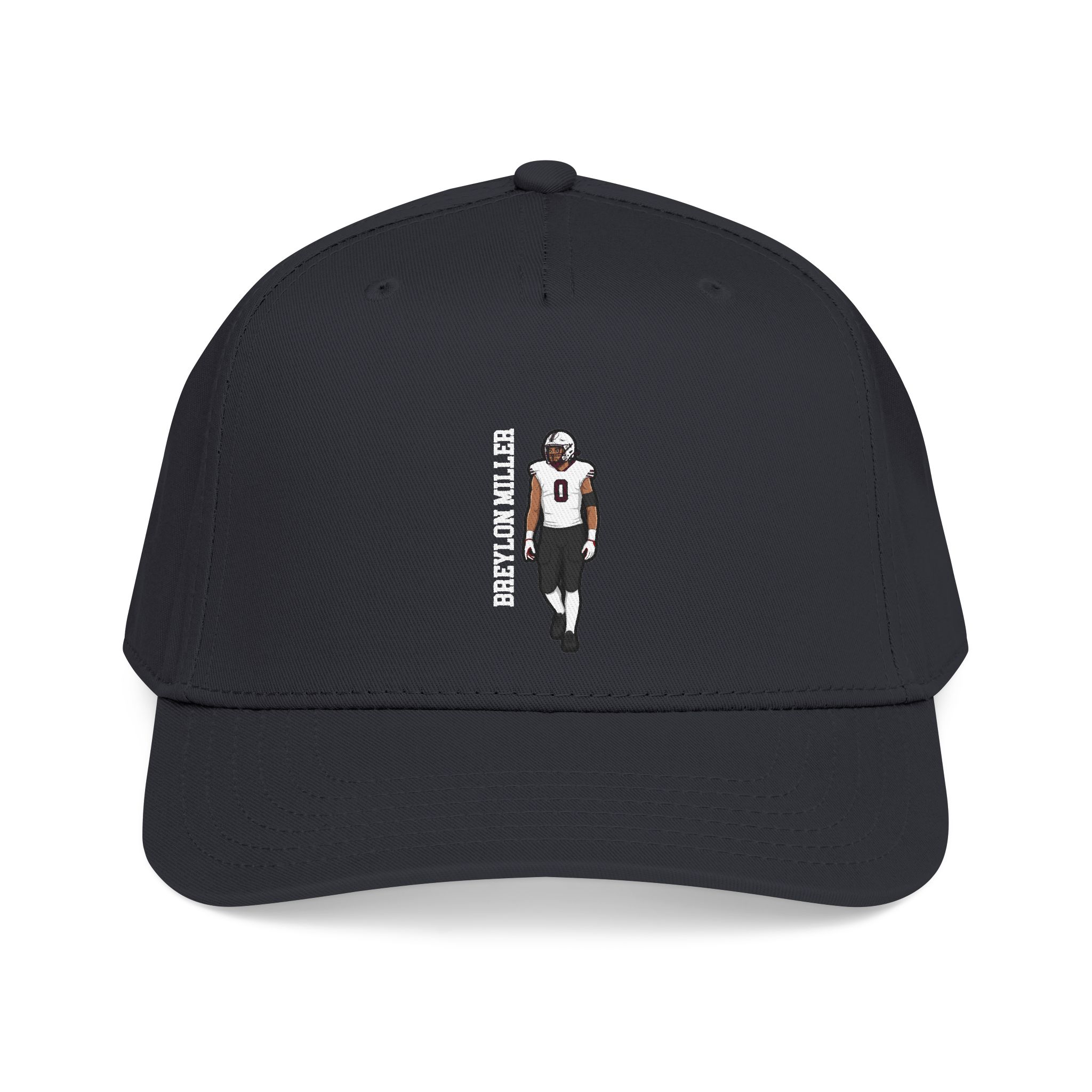 Baseball Cap — character_name_vertical in Black