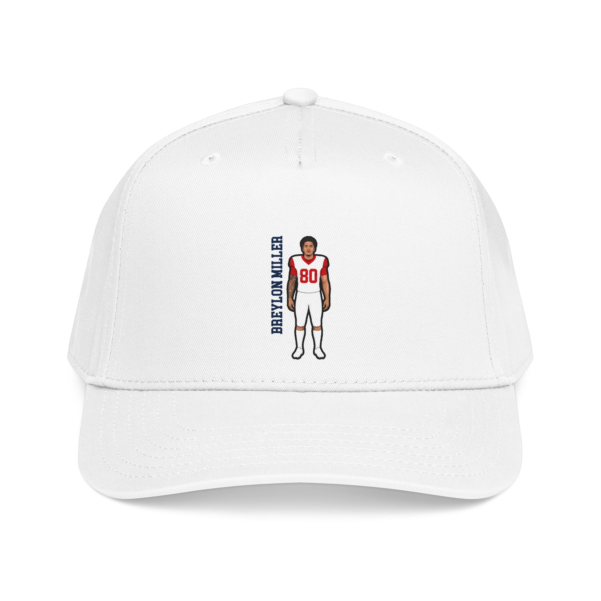 Baseball Cap — character_name_vertical in White
