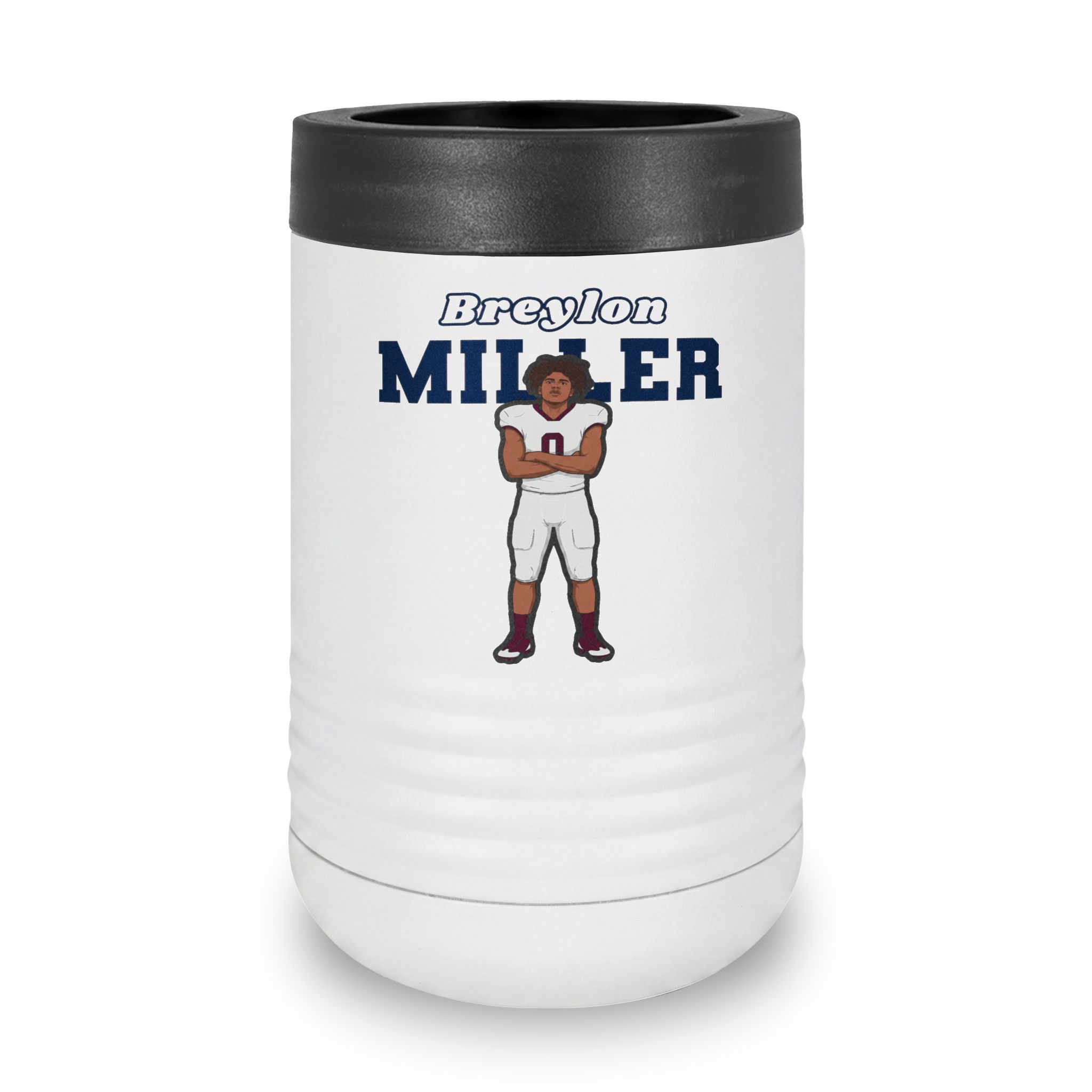 Stainless Can Cooler — character_name_arch in White
